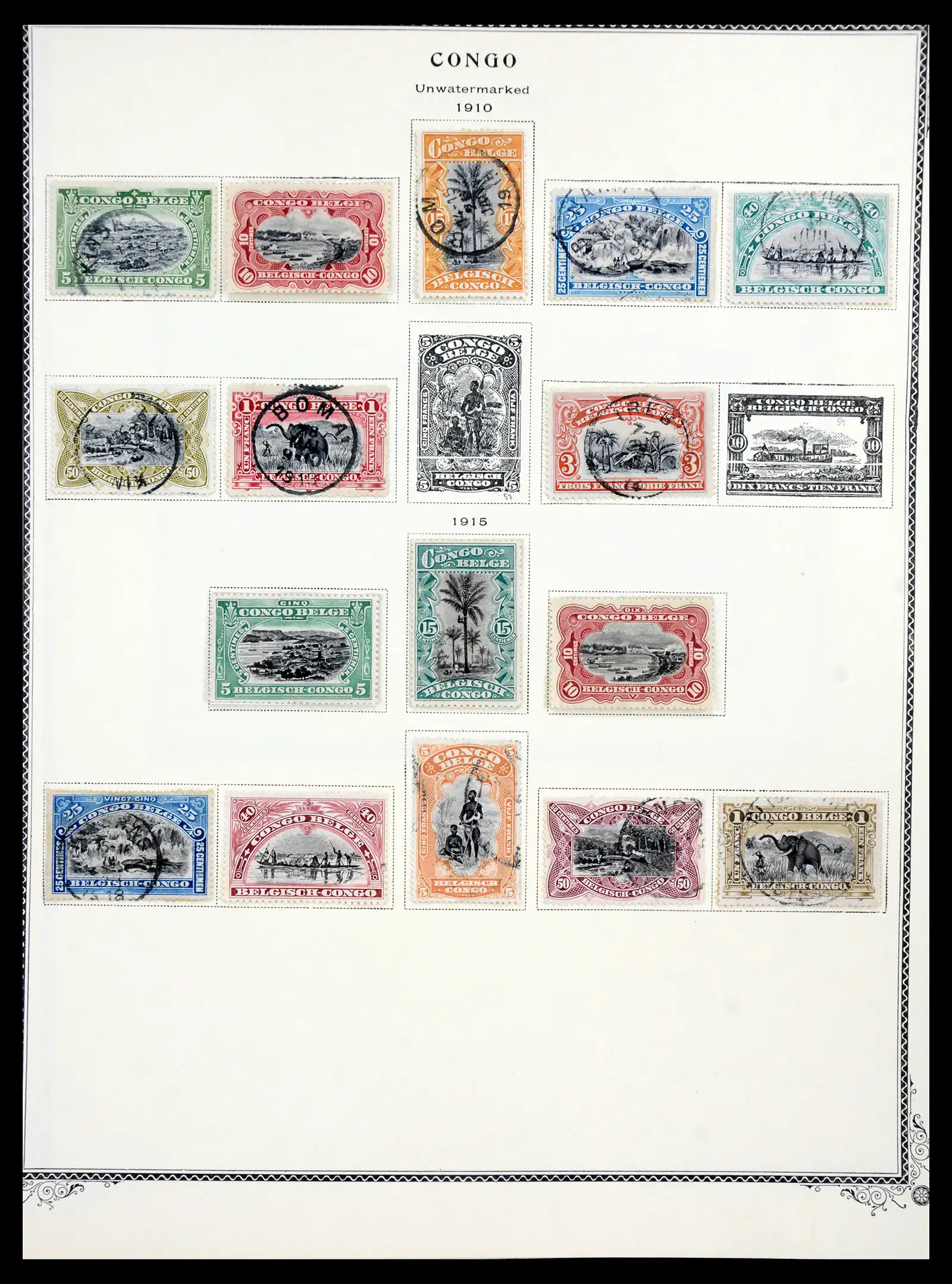 41180 0060 - Postzegelverzameling 41180 België en Congo 1849-1950.