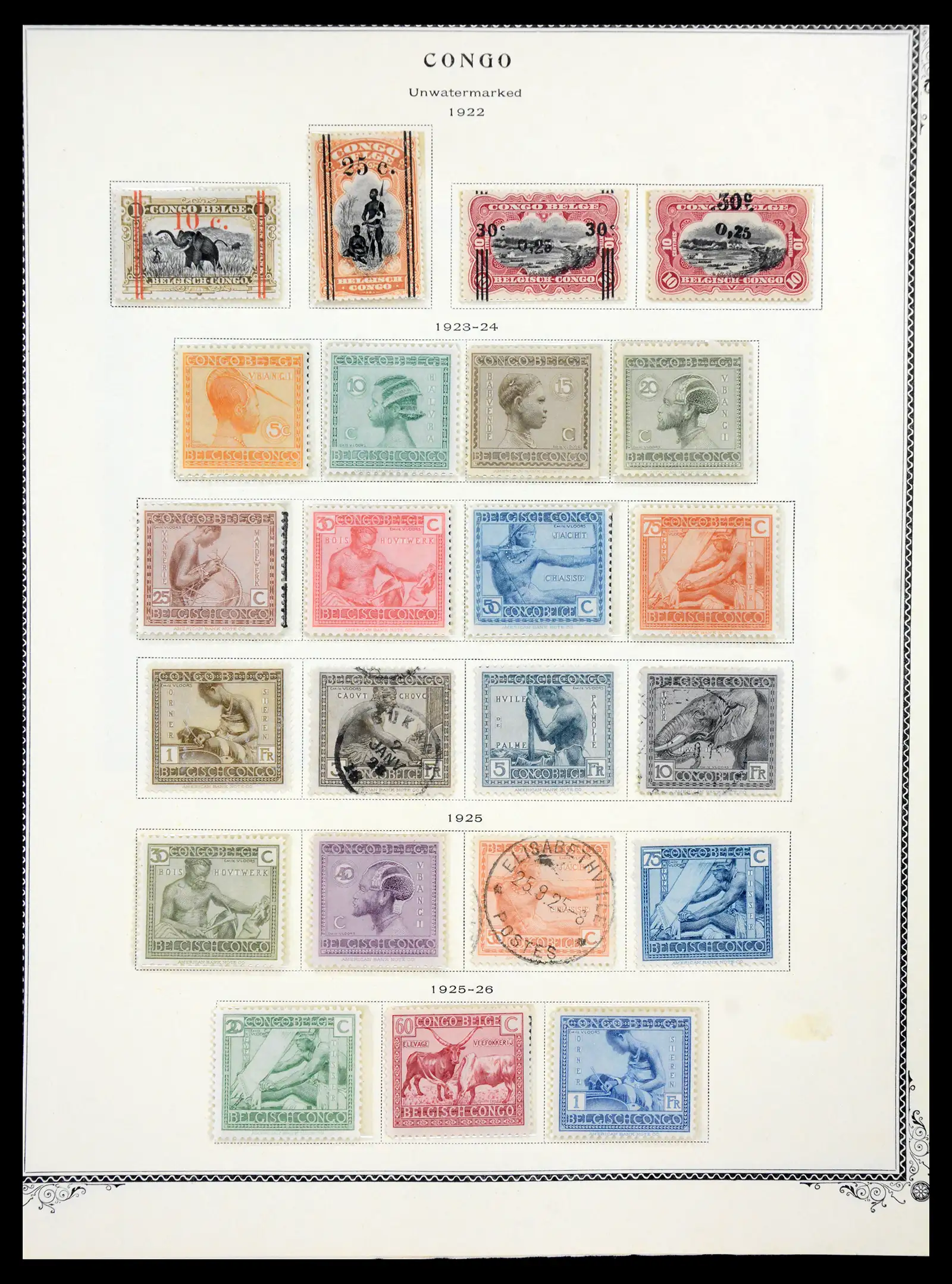 41180 0066 - Postzegelverzameling 41180 België en Congo 1849-1950.