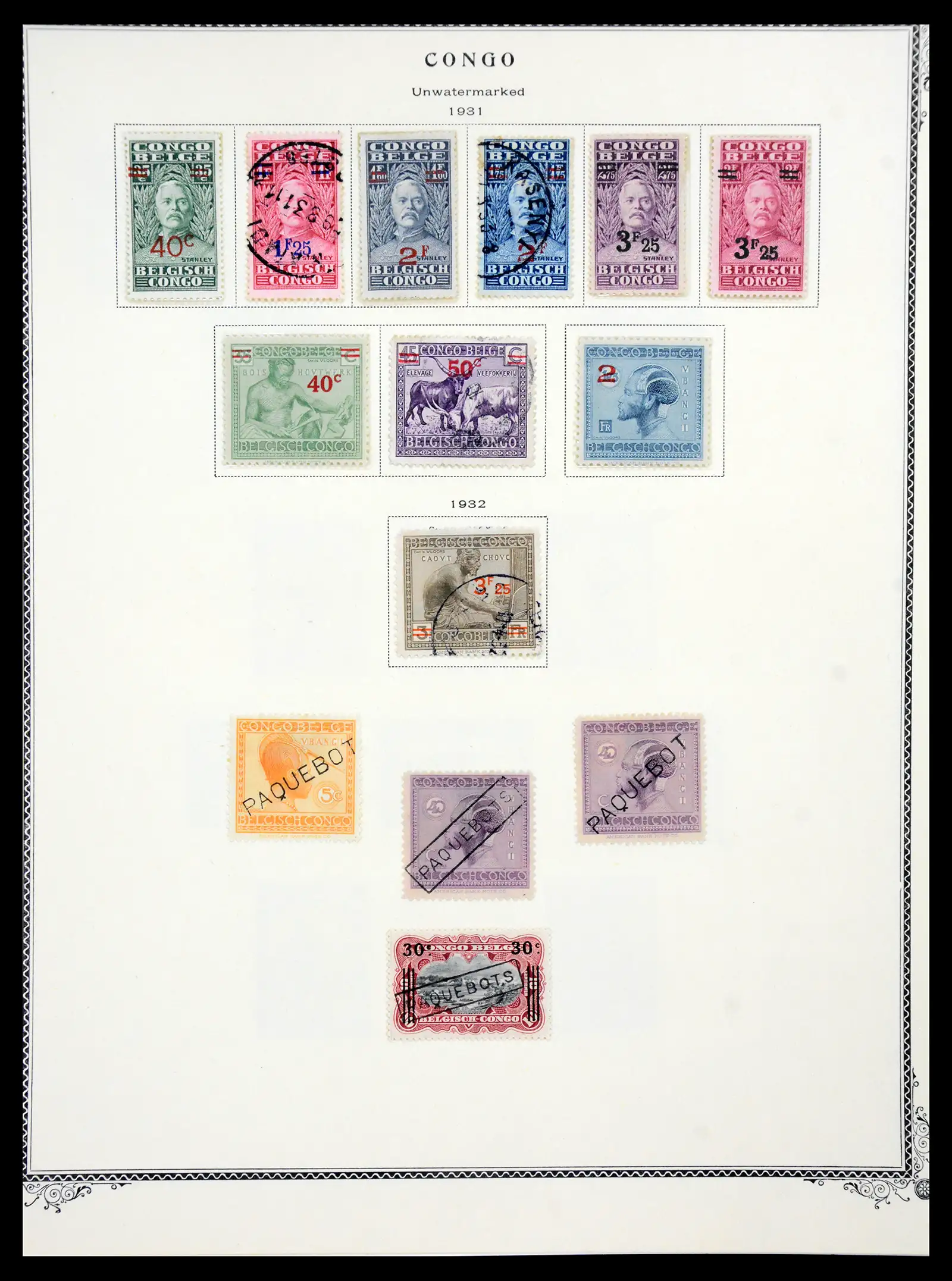 41180 0069 - Postzegelverzameling 41180 België en Congo 1849-1950.