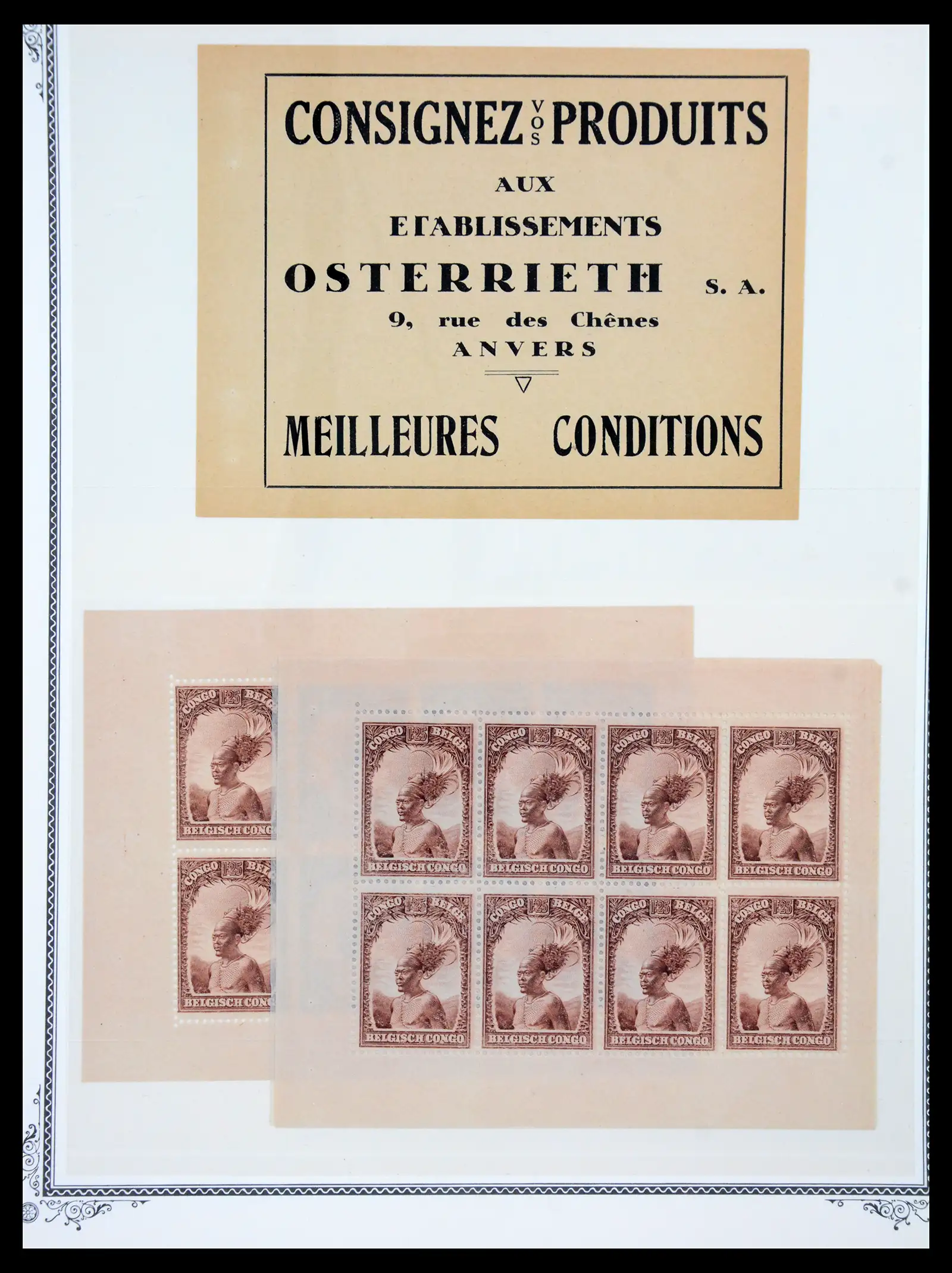 41180 0074 - Postzegelverzameling 41180 België en Congo 1849-1950.