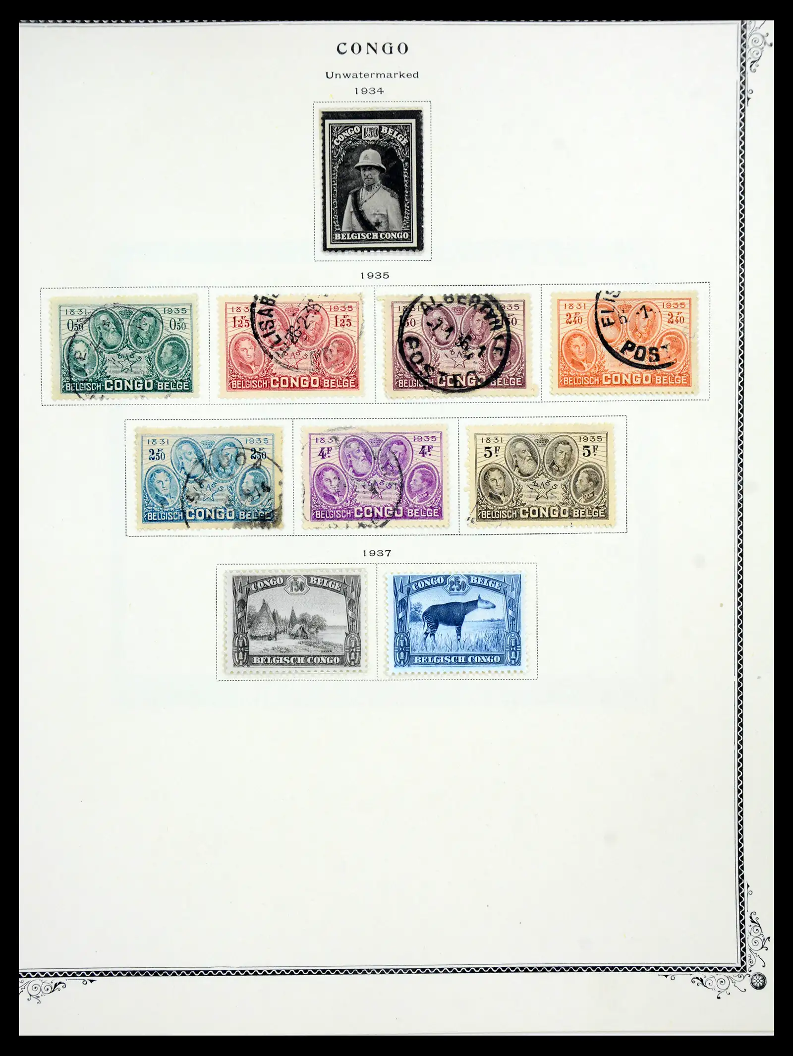 41180 0079 - Postzegelverzameling 41180 België en Congo 1849-1950.