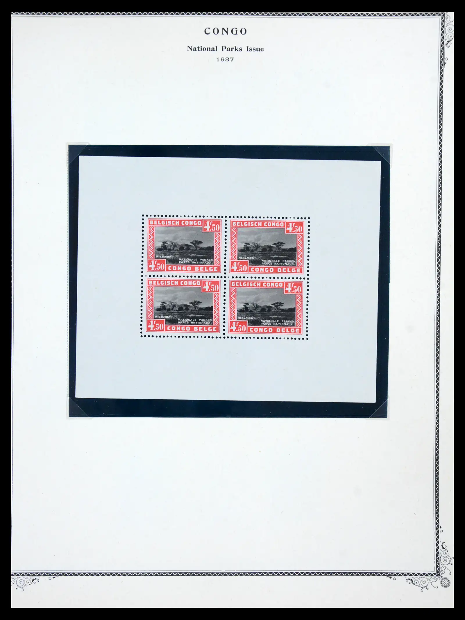 41180 0080 - Postzegelverzameling 41180 België en Congo 1849-1950.