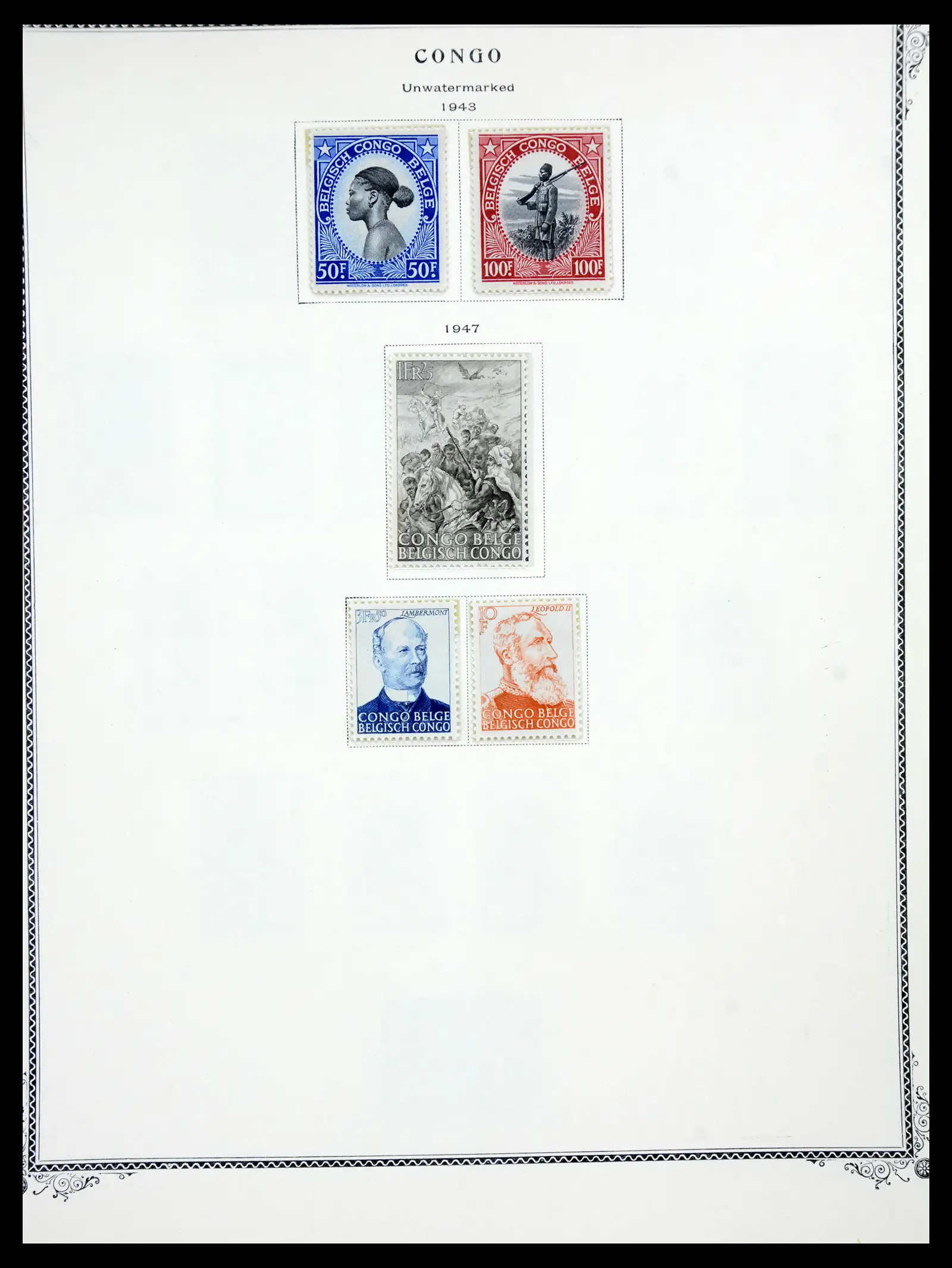 41180 0086 - Postzegelverzameling 41180 België en Congo 1849-1950.