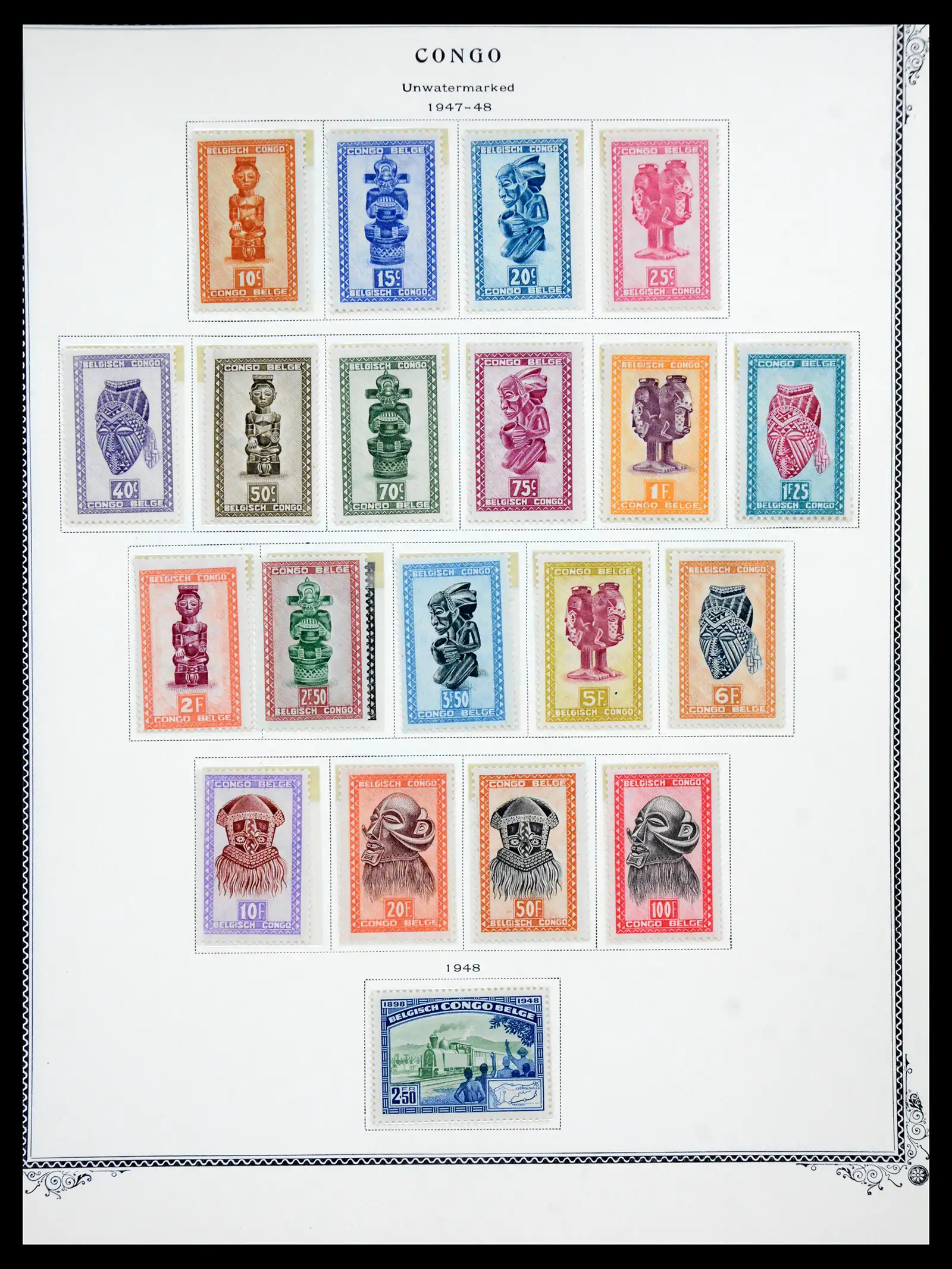 41180 0087 - Postzegelverzameling 41180 België en Congo 1849-1950.