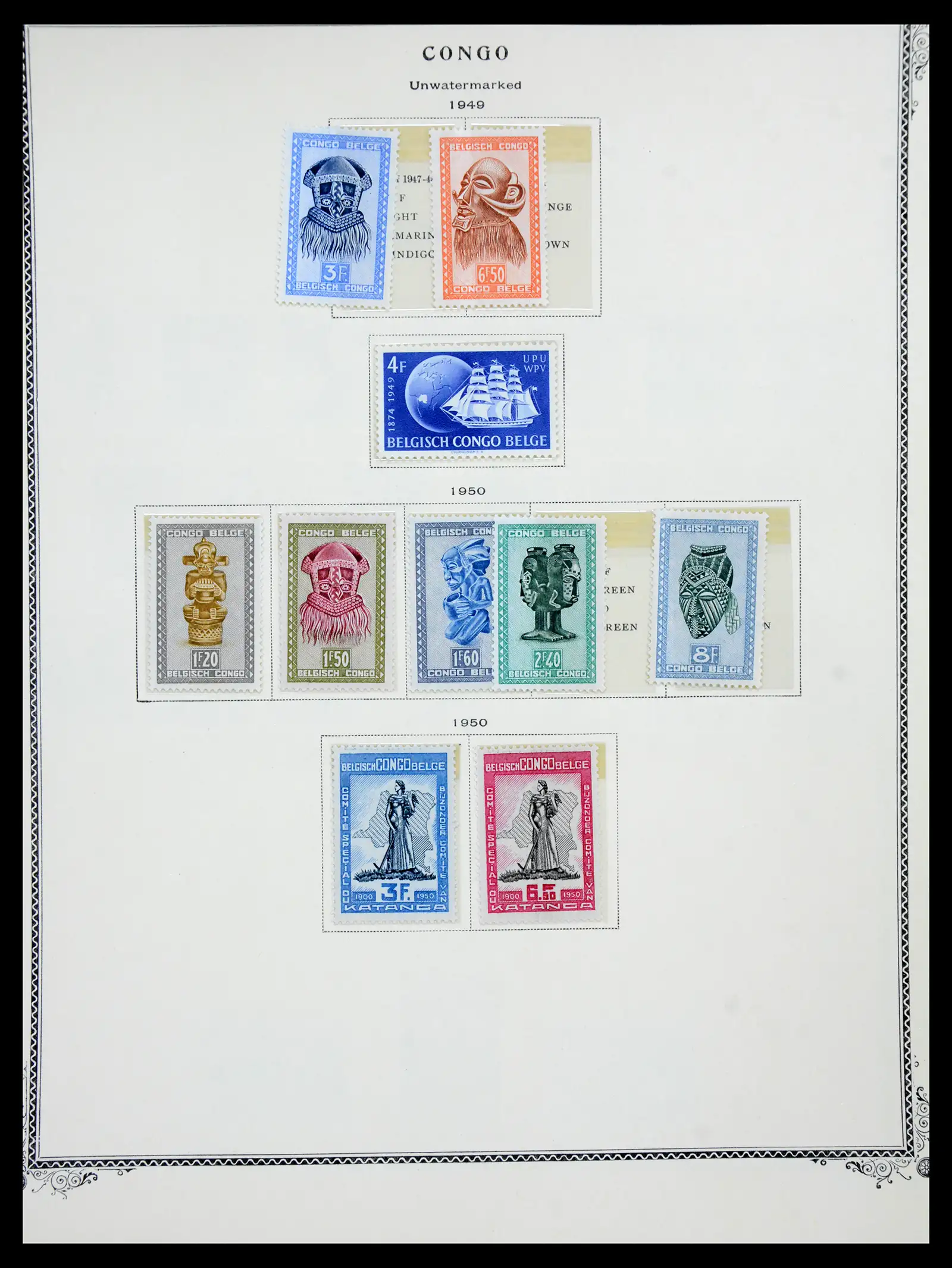 41180 0088 - Postzegelverzameling 41180 België en Congo 1849-1950.