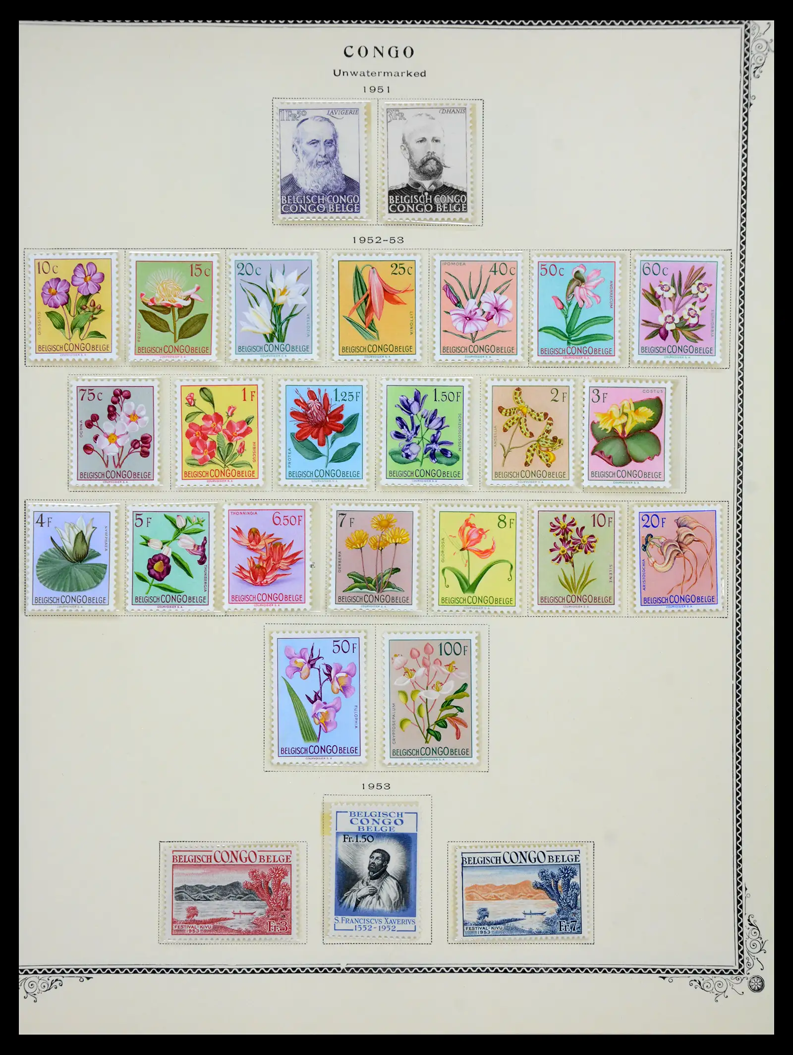 41180 0089 - Postzegelverzameling 41180 België en Congo 1849-1950.