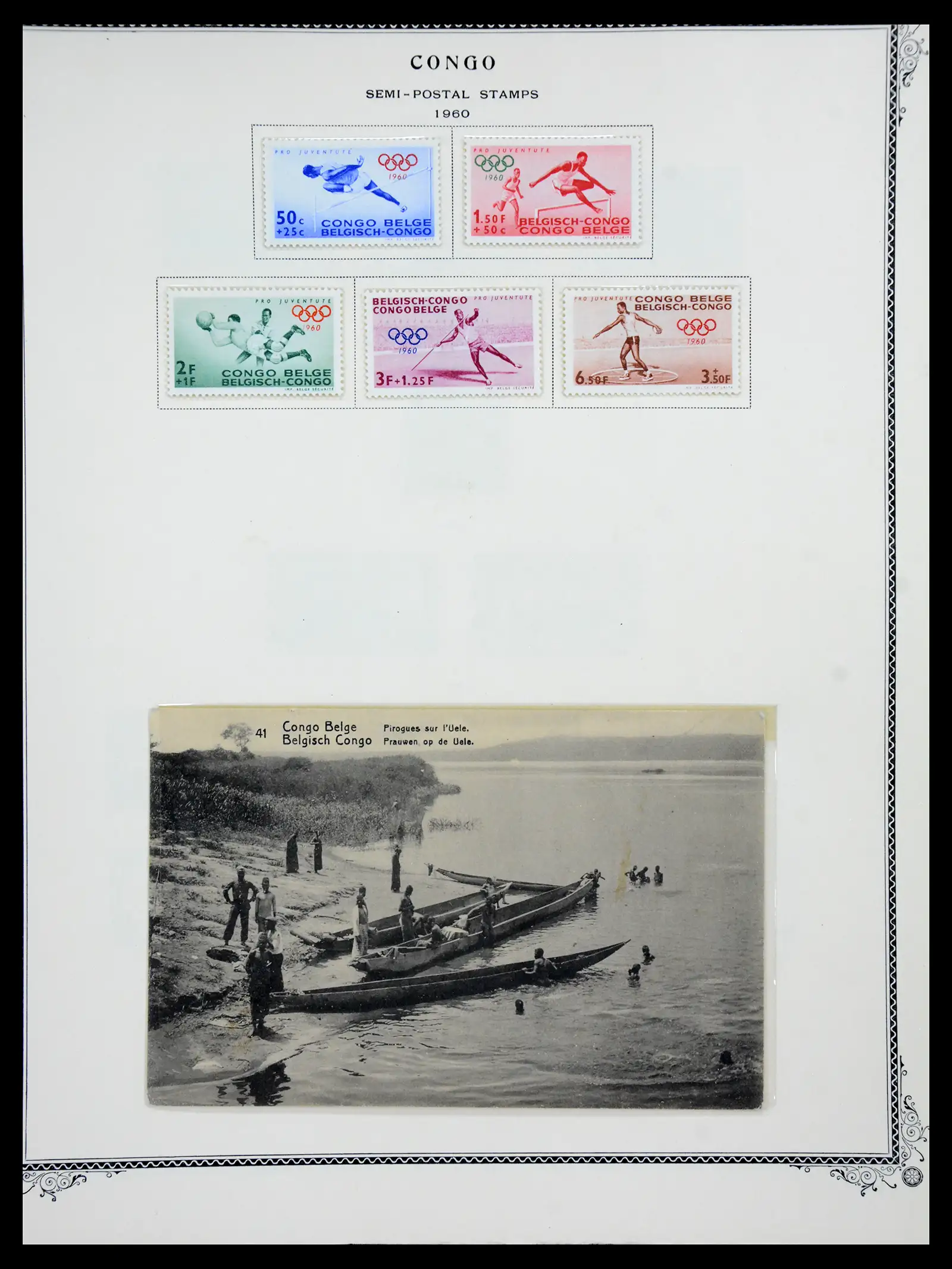 41180 0098 - Postzegelverzameling 41180 België en Congo 1849-1950.