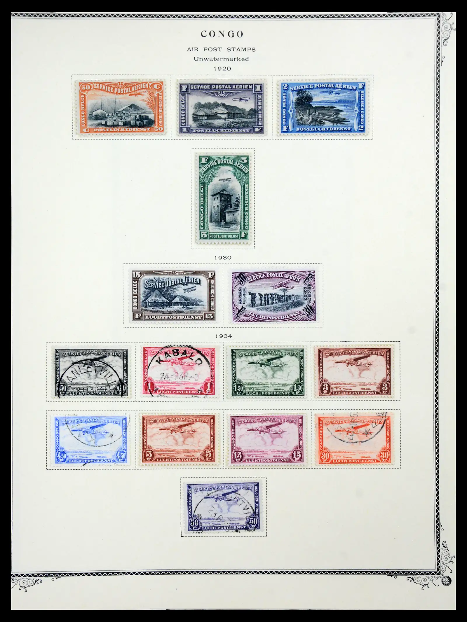 41180 0099 - Postzegelverzameling 41180 België en Congo 1849-1950.