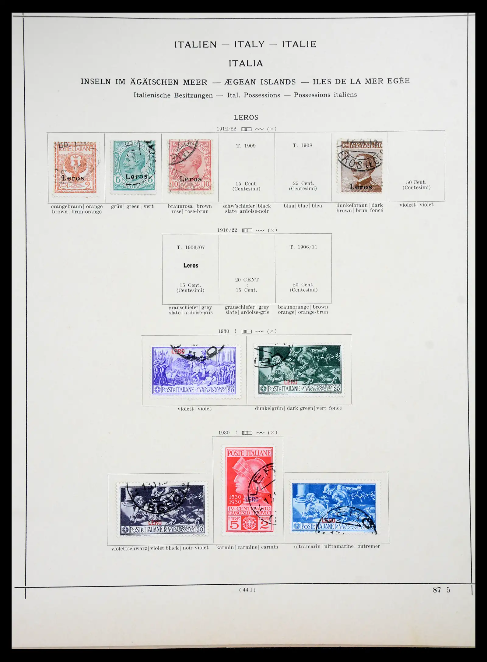 41186 0022 - Postzegelverzameling 41186 Italiaanse gebieden/koloniën 1874-1934.