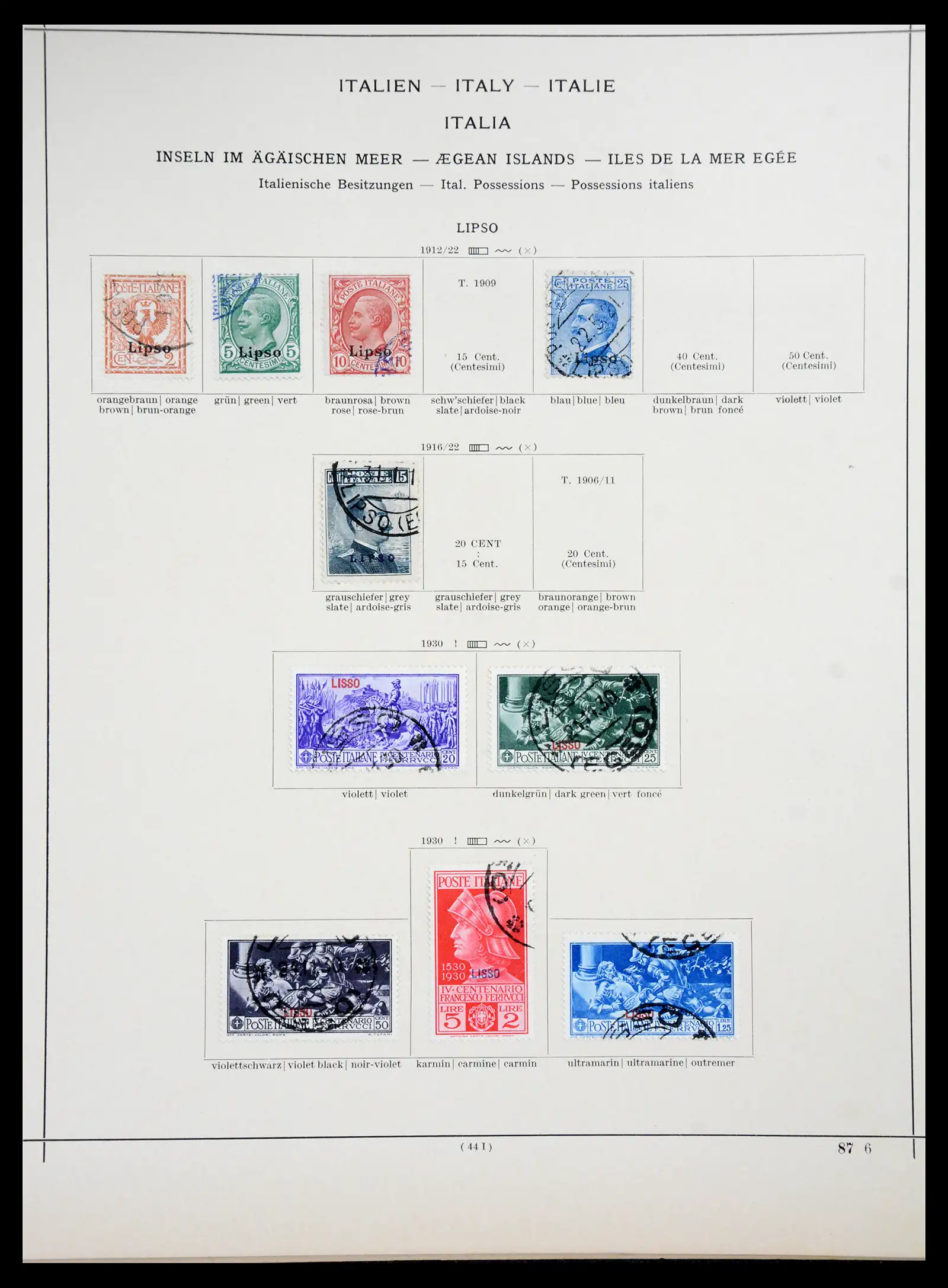 41186 0023 - Postzegelverzameling 41186 Italiaanse gebieden/koloniën 1874-1934.