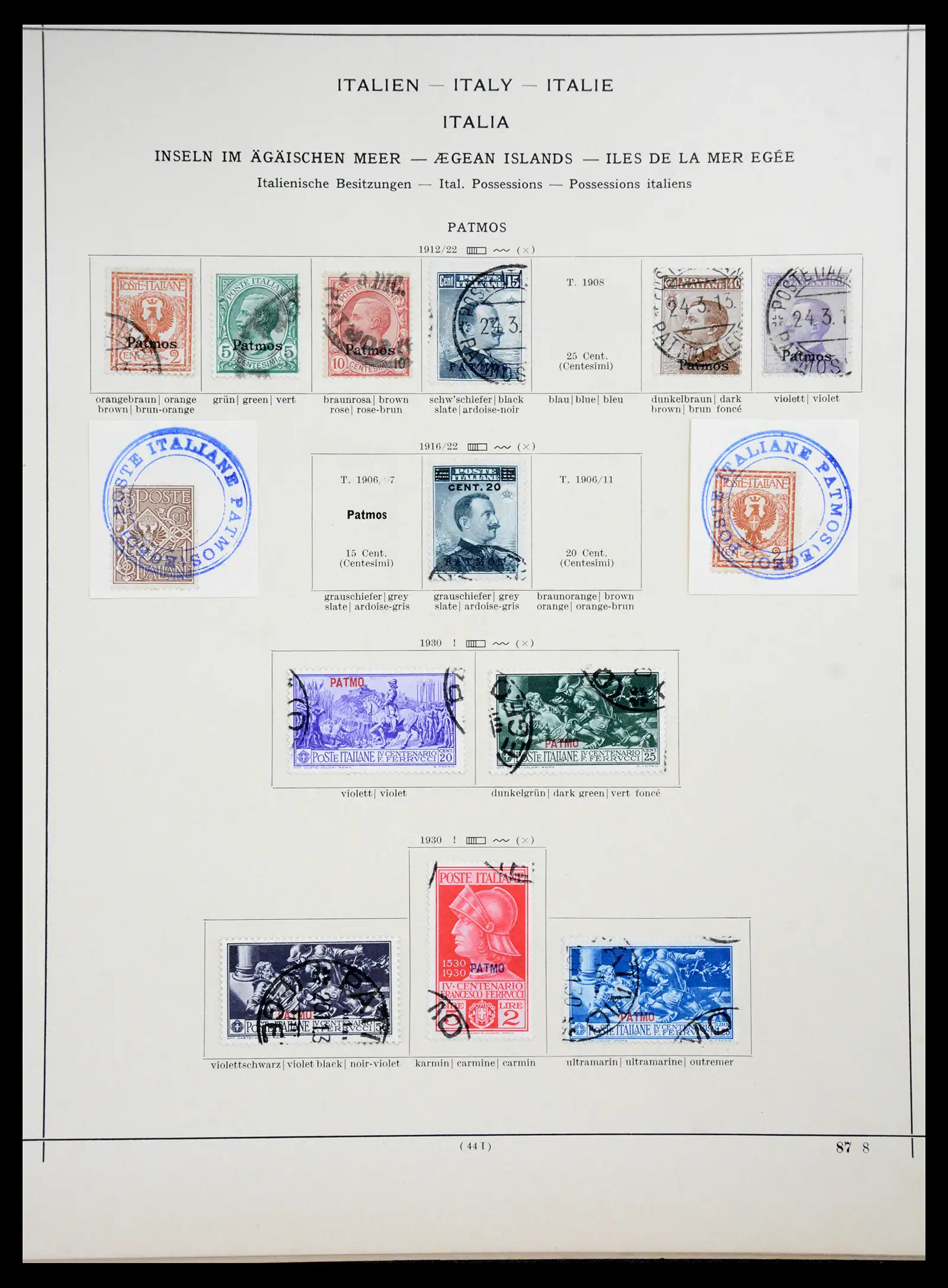 41186 0025 - Postzegelverzameling 41186 Italiaanse gebieden/koloniën 1874-1934.