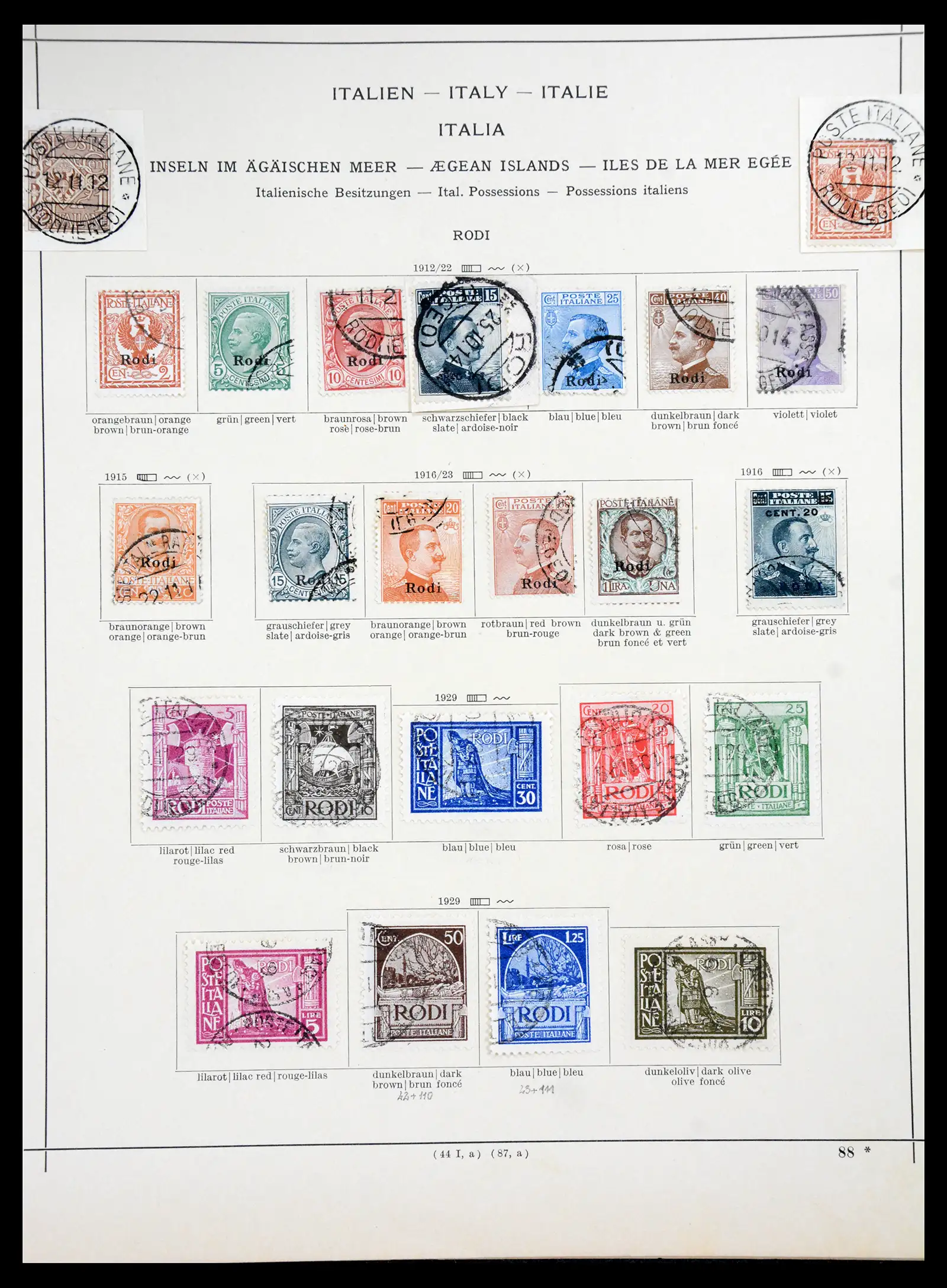 41186 0032 - Postzegelverzameling 41186 Italiaanse gebieden/koloniën 1874-1934.