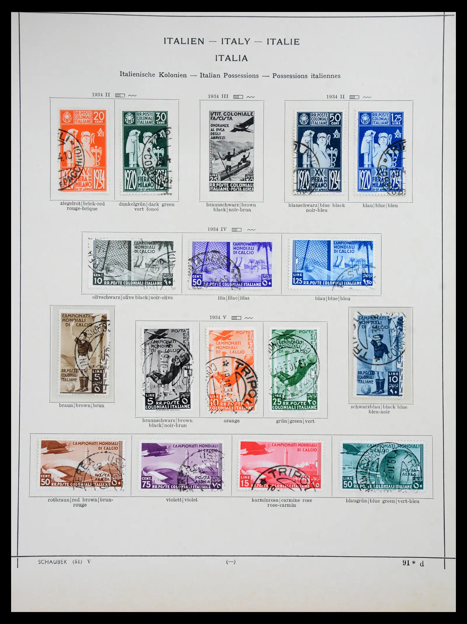 41186 0047 - Postzegelverzameling 41186 Italiaanse gebieden/koloniën 1874-1934.