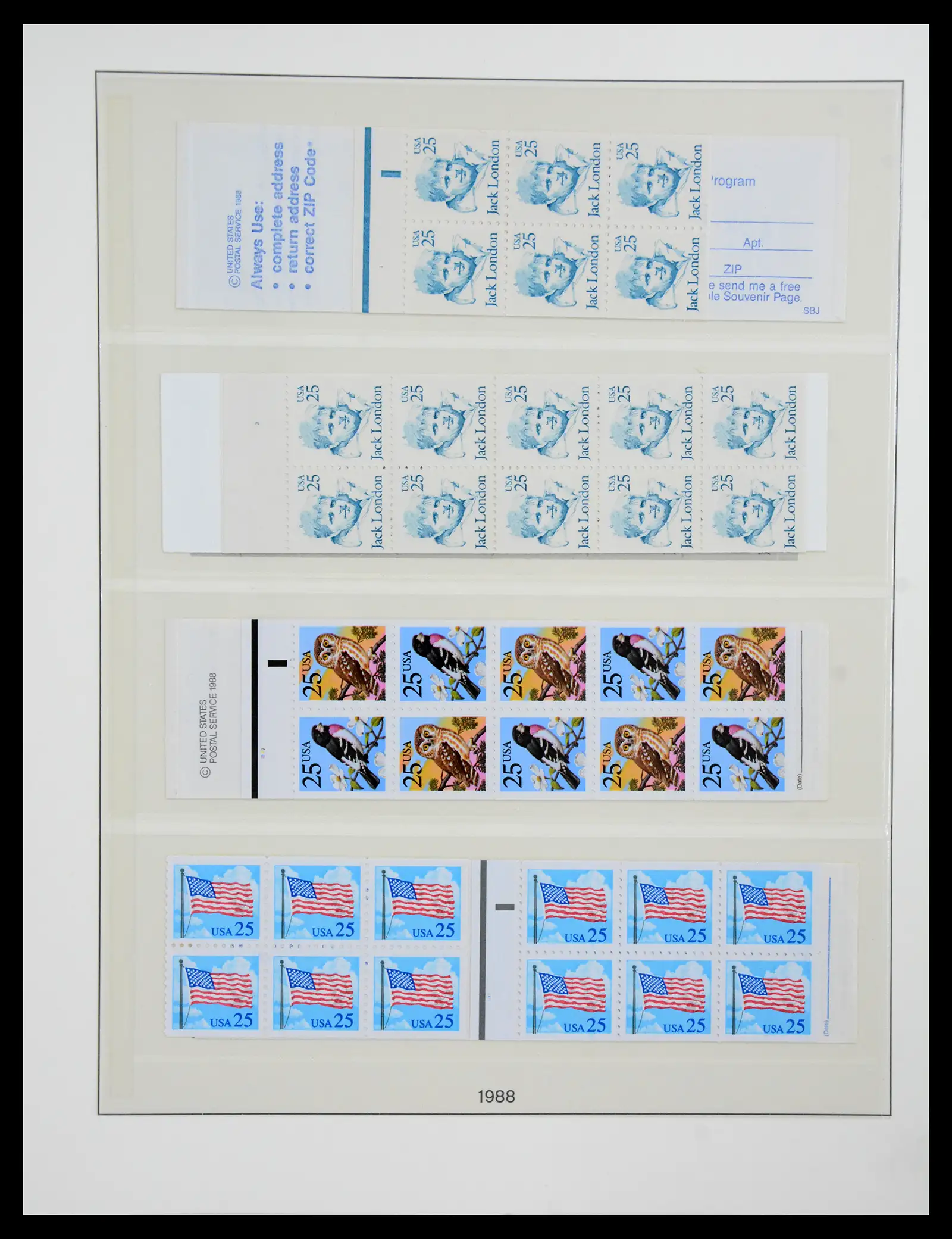 41187 0021 - Stamp collection 41187 USA stampbooklets 1970/90's.