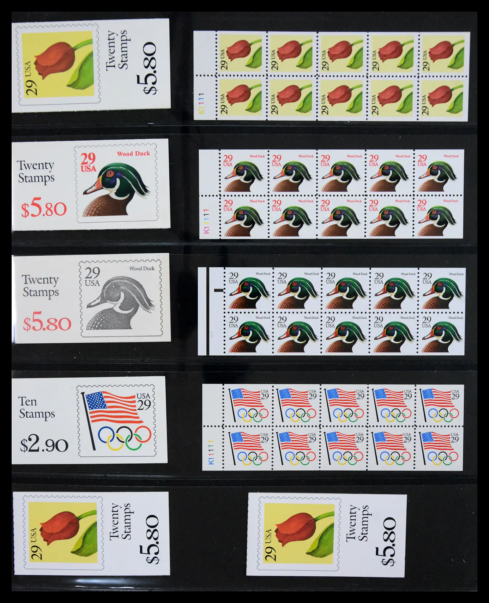 41187 0036 - Stamp collection 41187 USA stampbooklets 1970/90's.