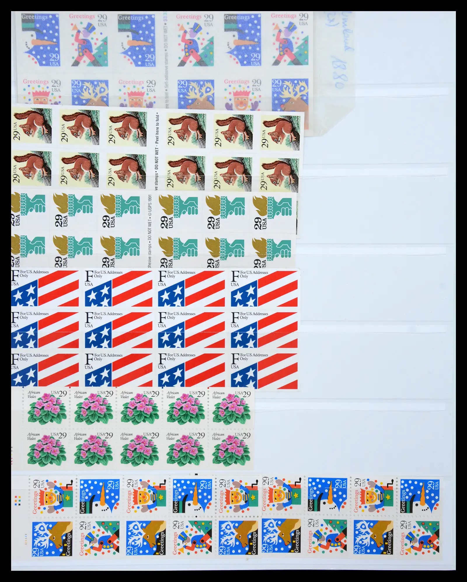 41187 0075 - Stamp collection 41187 USA stampbooklets 1970/90's.
