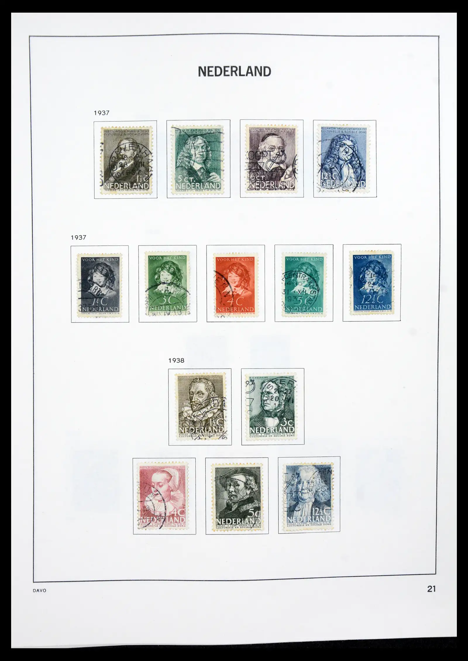 41189 0021 - Postzegelverzameling 41189 Nederland 1852-2000.