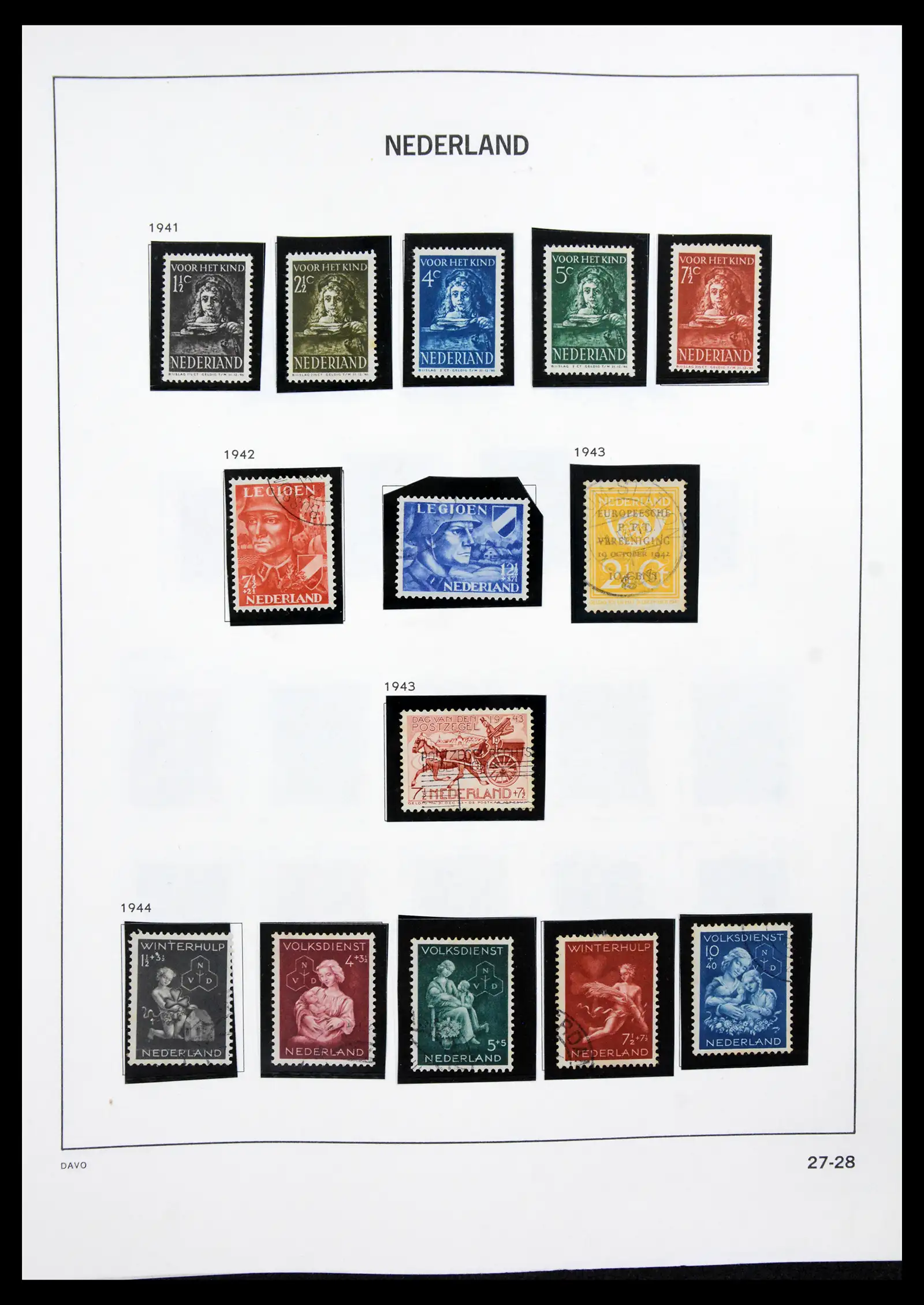 41189 0027 - Postzegelverzameling 41189 Nederland 1852-2000.