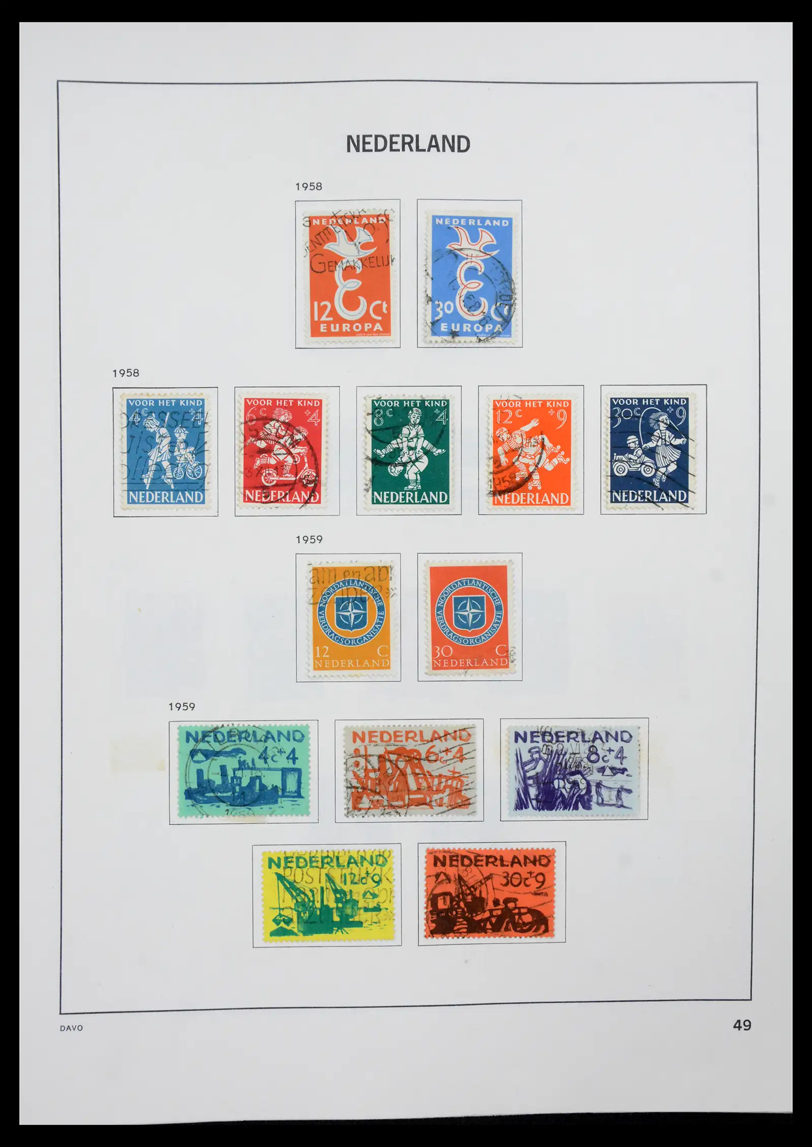 41189 0048 - Postzegelverzameling 41189 Nederland 1852-2000.