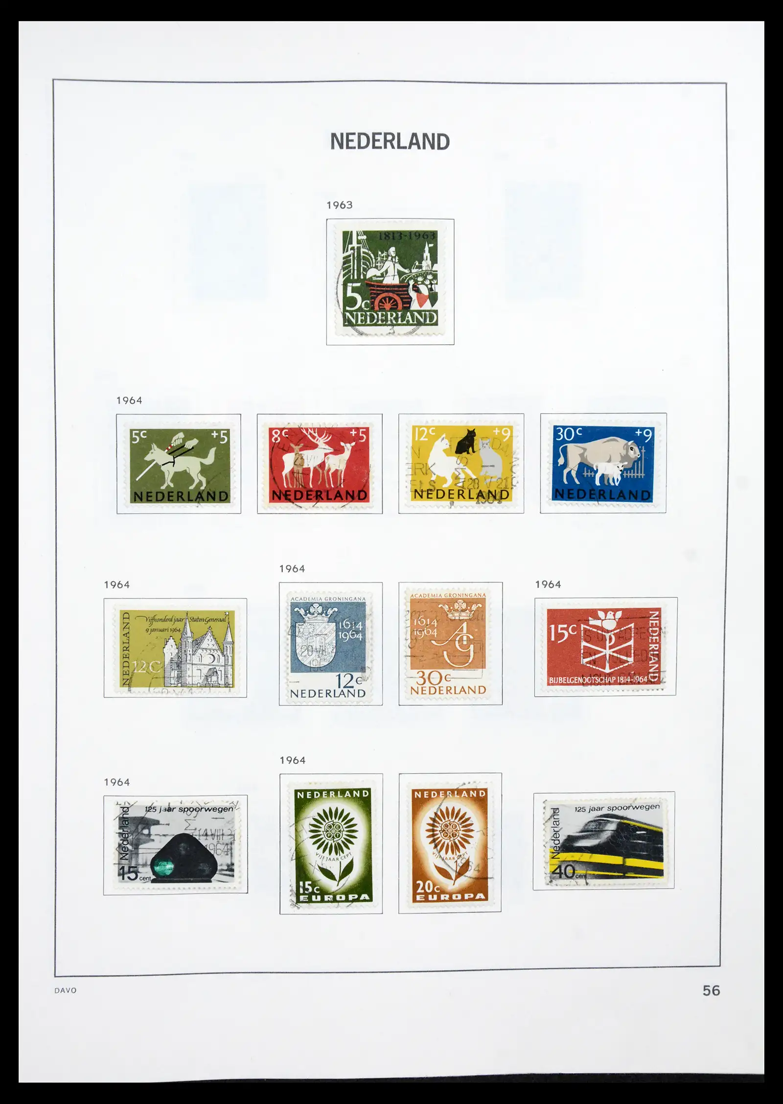 41189 0055 - Postzegelverzameling 41189 Nederland 1852-2000.