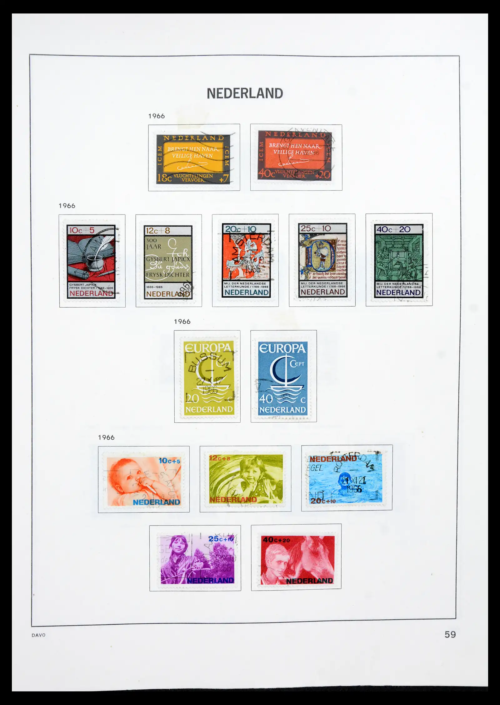 41189 0058 - Postzegelverzameling 41189 Nederland 1852-2000.