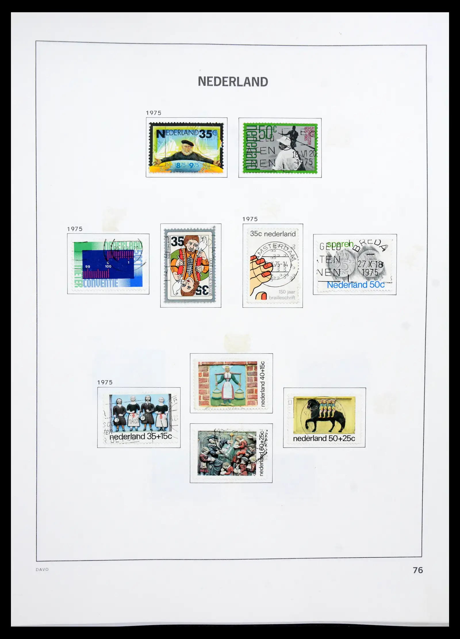 41189 0075 - Postzegelverzameling 41189 Nederland 1852-2000.