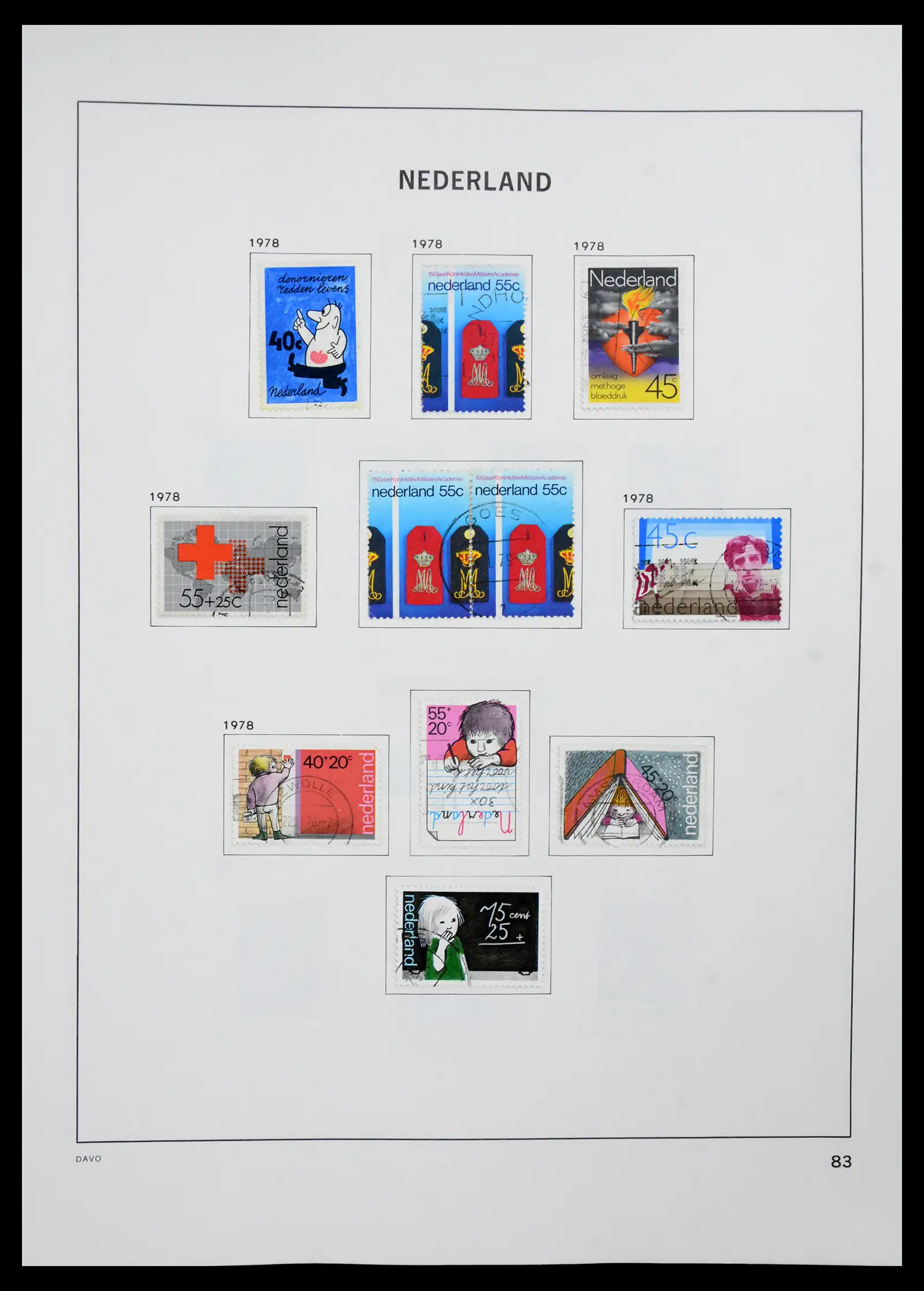 41189 0082 - Postzegelverzameling 41189 Nederland 1852-2000.