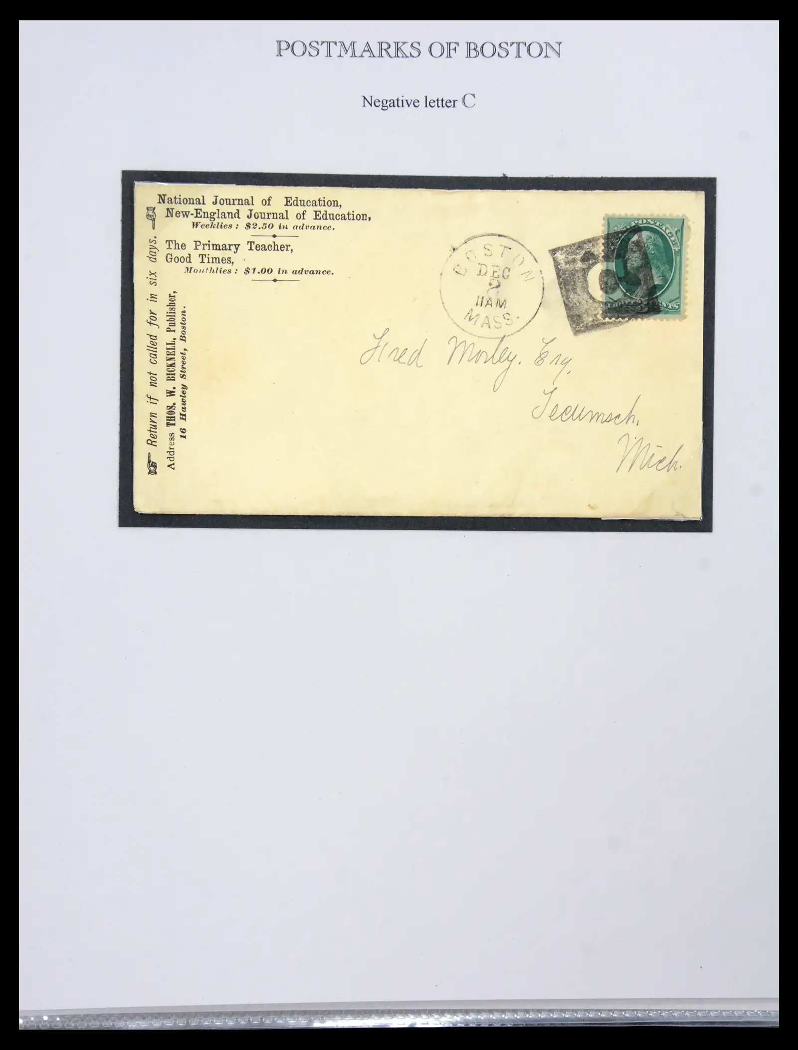 41190 0003 - Stamp collection 41190 USA cancellations 1875-1883.