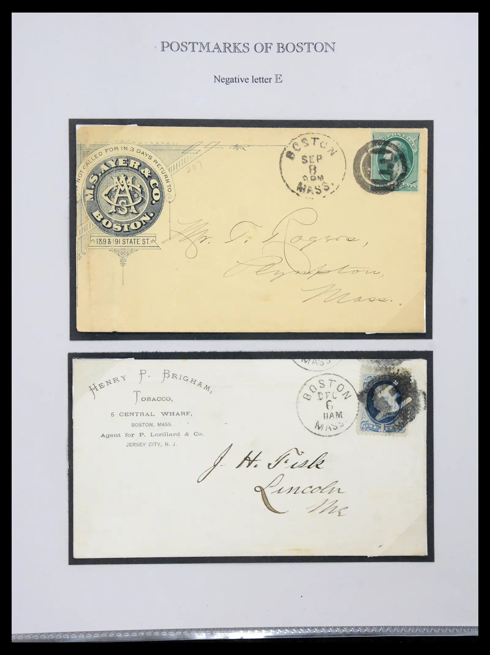 41190 0005 - Stamp collection 41190 USA cancellations 1875-1883.