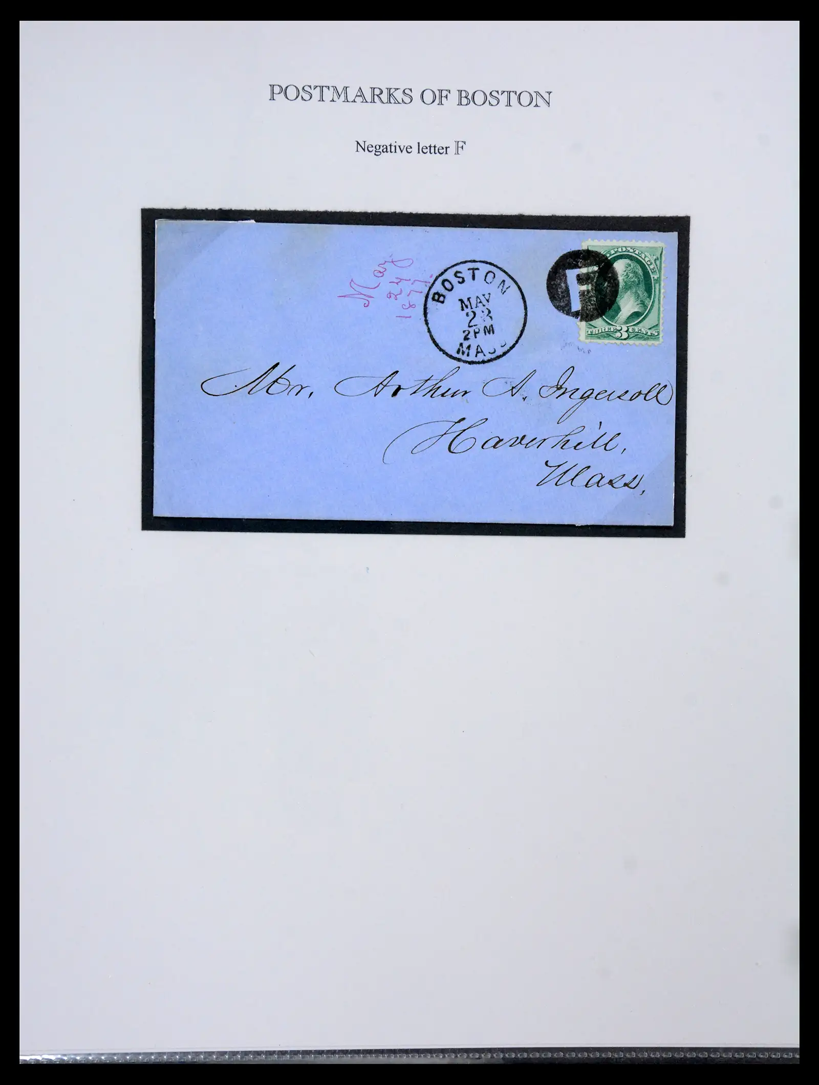 41190 0008 - Stamp collection 41190 USA cancellations 1875-1883.