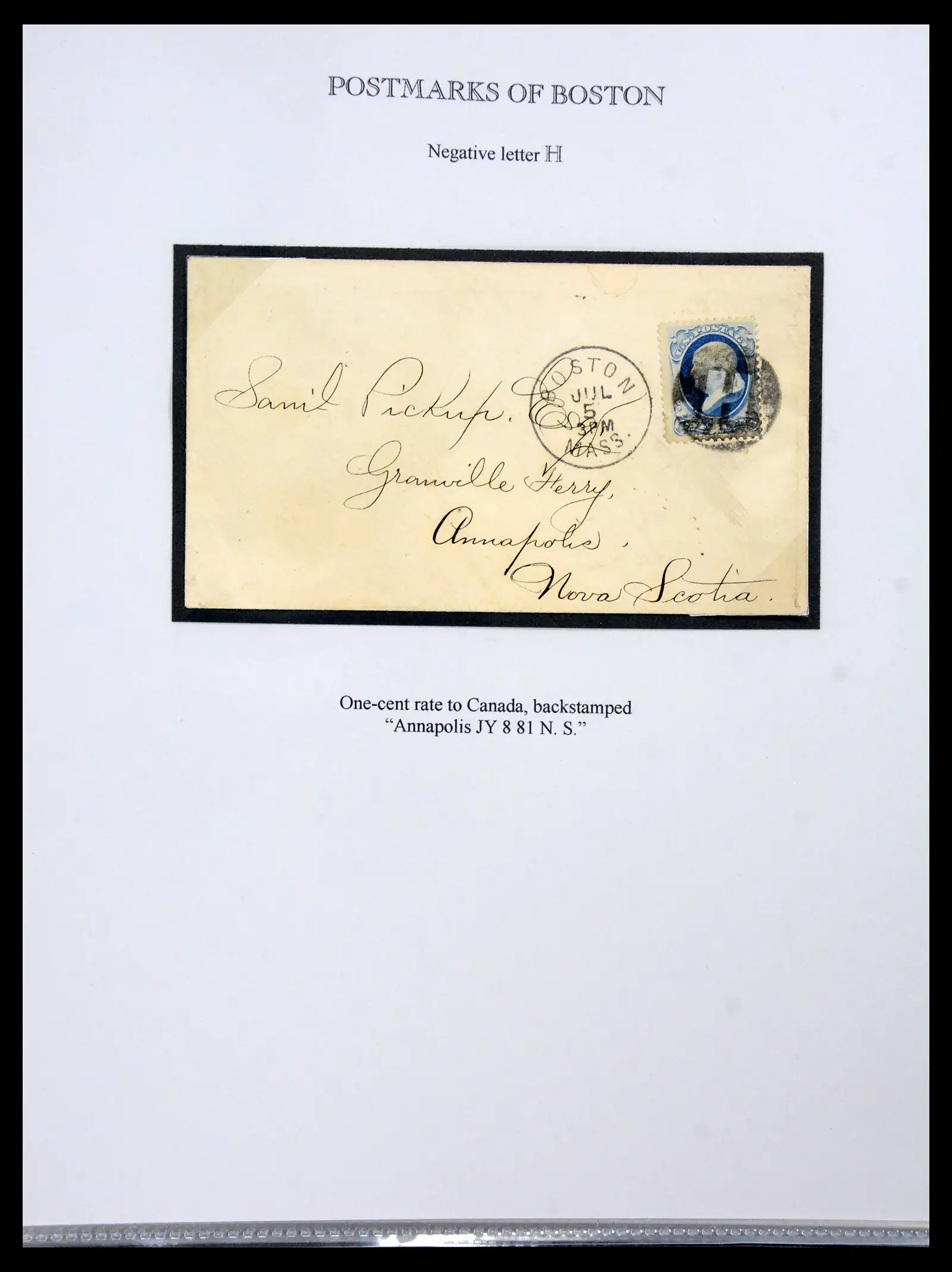 41190 0009 - Stamp collection 41190 USA cancellations 1875-1883.