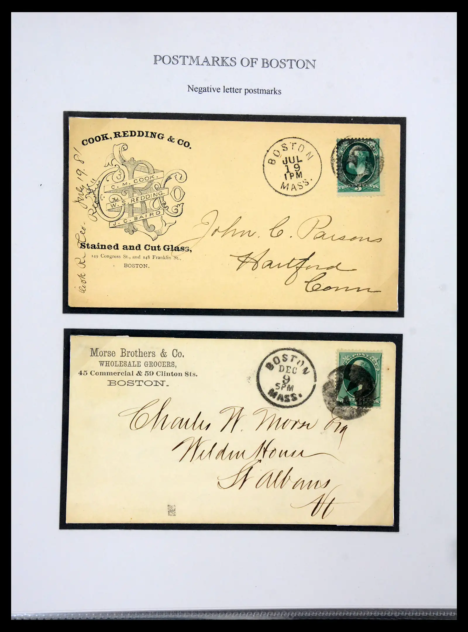 41190 0010 - Stamp collection 41190 USA cancellations 1875-1883.