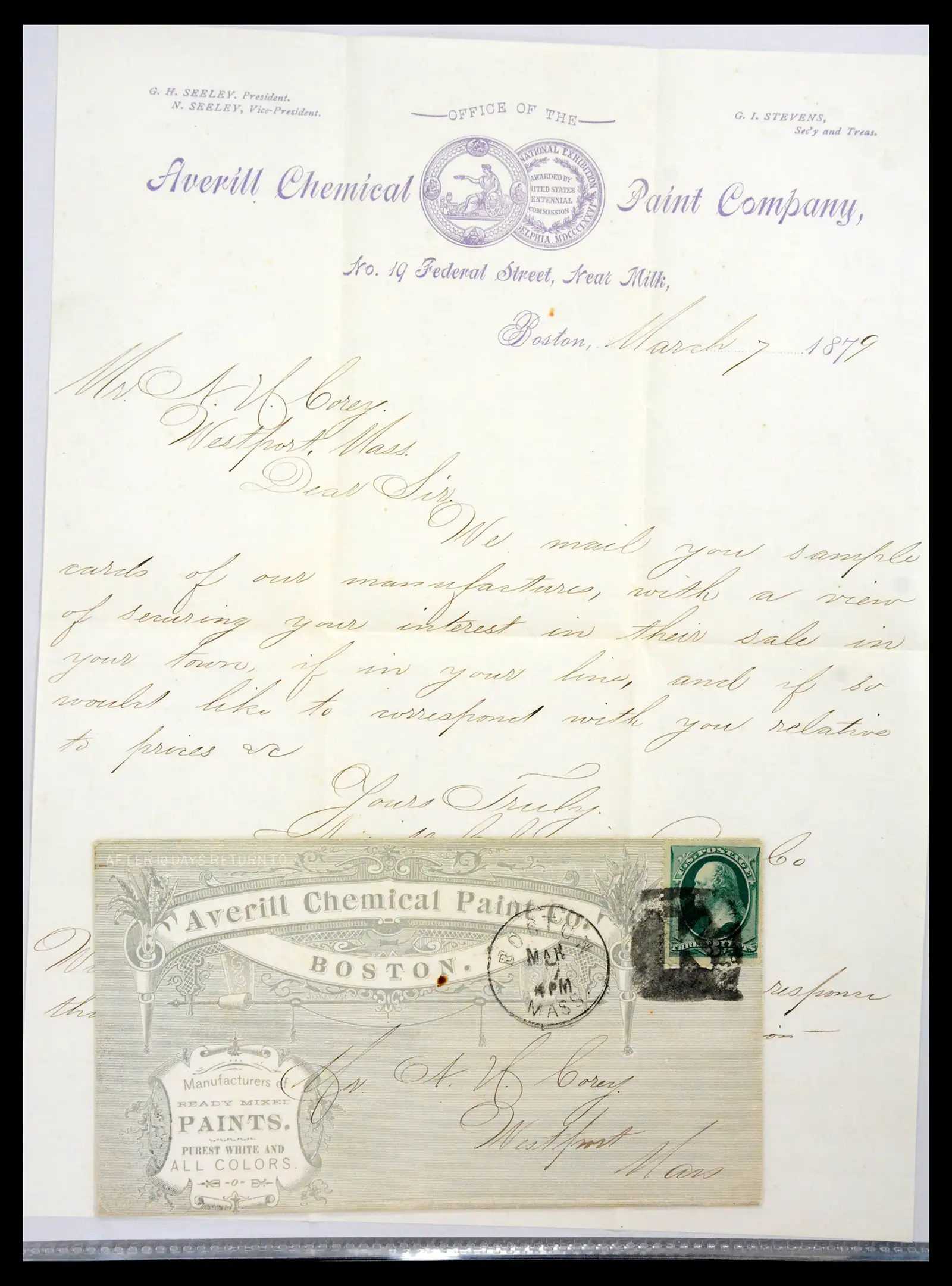 41190 0011 - Stamp collection 41190 USA cancellations 1875-1883.