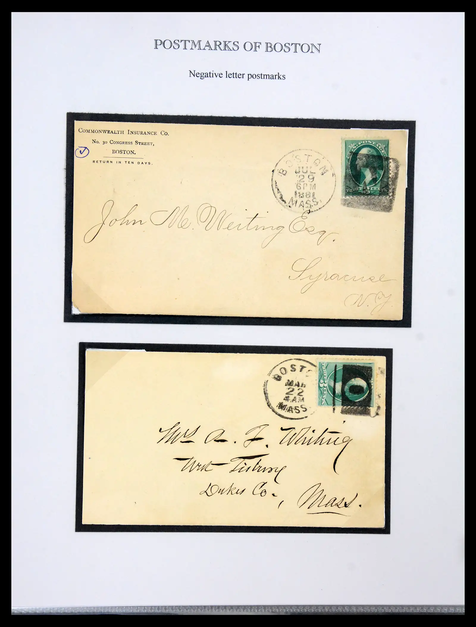 41190 0013 - Stamp collection 41190 USA cancellations 1875-1883.