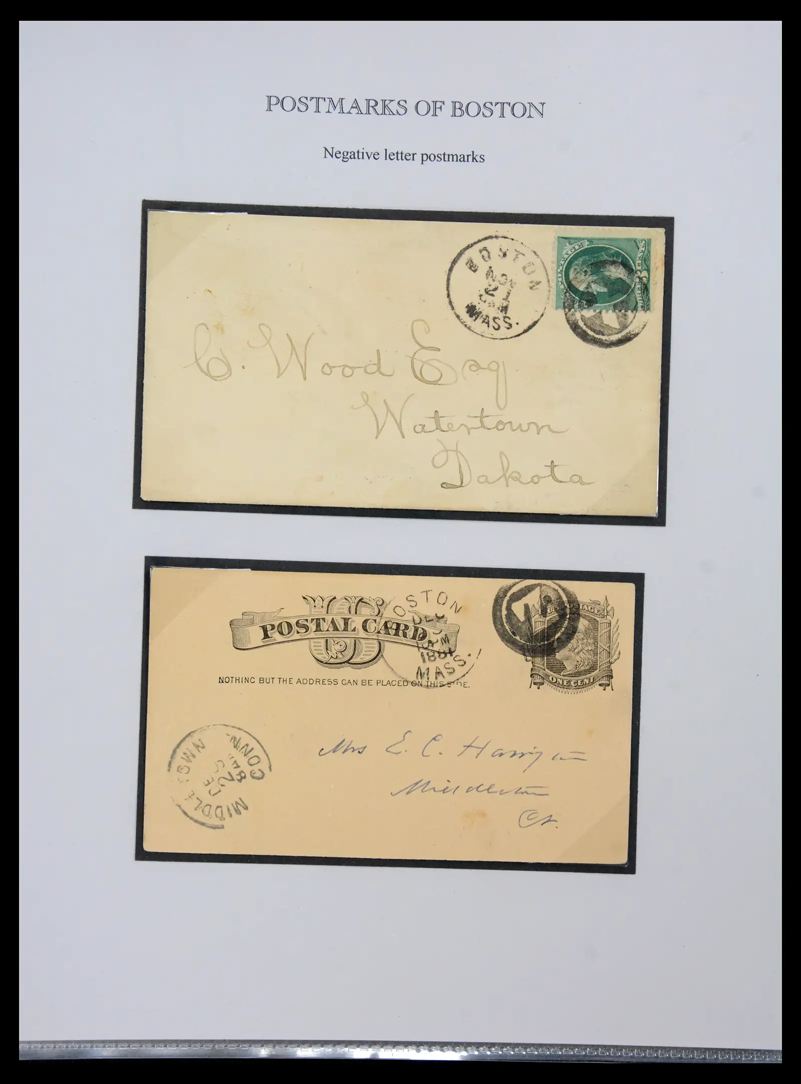 41190 0014 - Stamp collection 41190 USA cancellations 1875-1883.