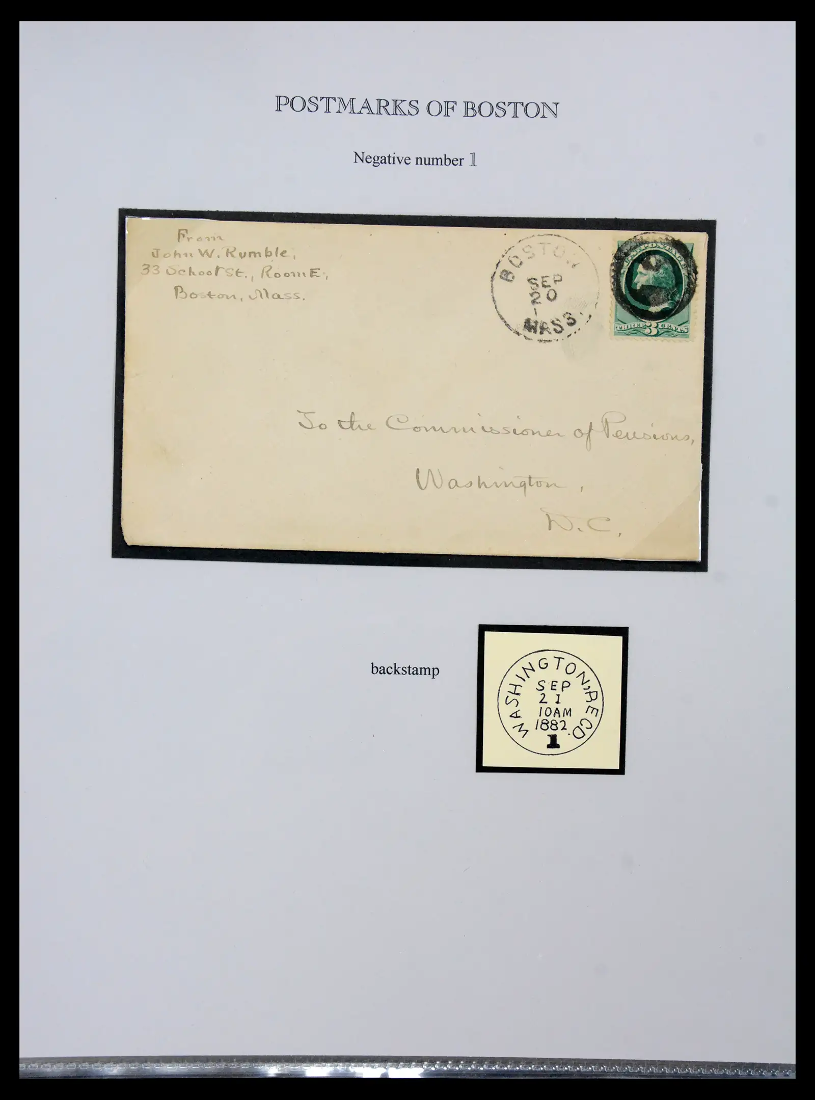 41190 0015 - Stamp collection 41190 USA cancellations 1875-1883.