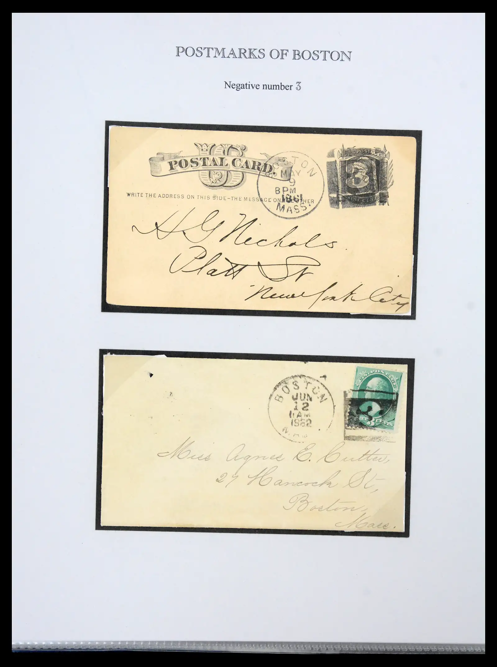 41190 0018 - Stamp collection 41190 USA cancellations 1875-1883.
