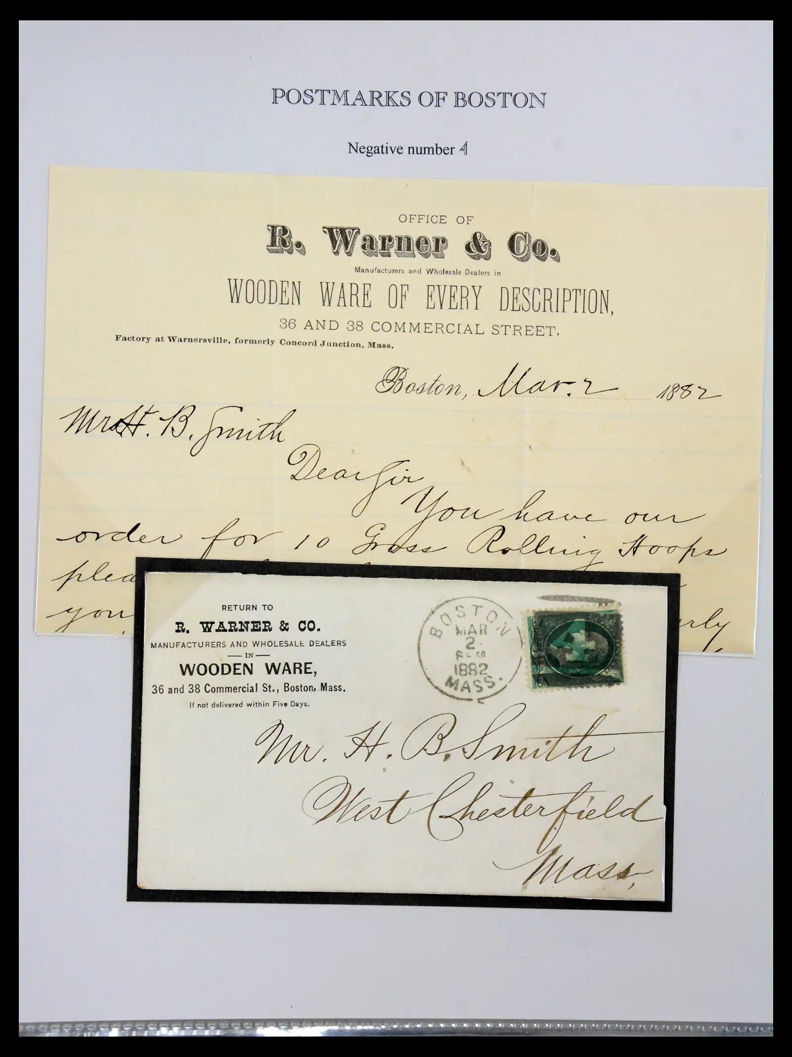 41190 0019 - Stamp collection 41190 USA cancellations 1875-1883.