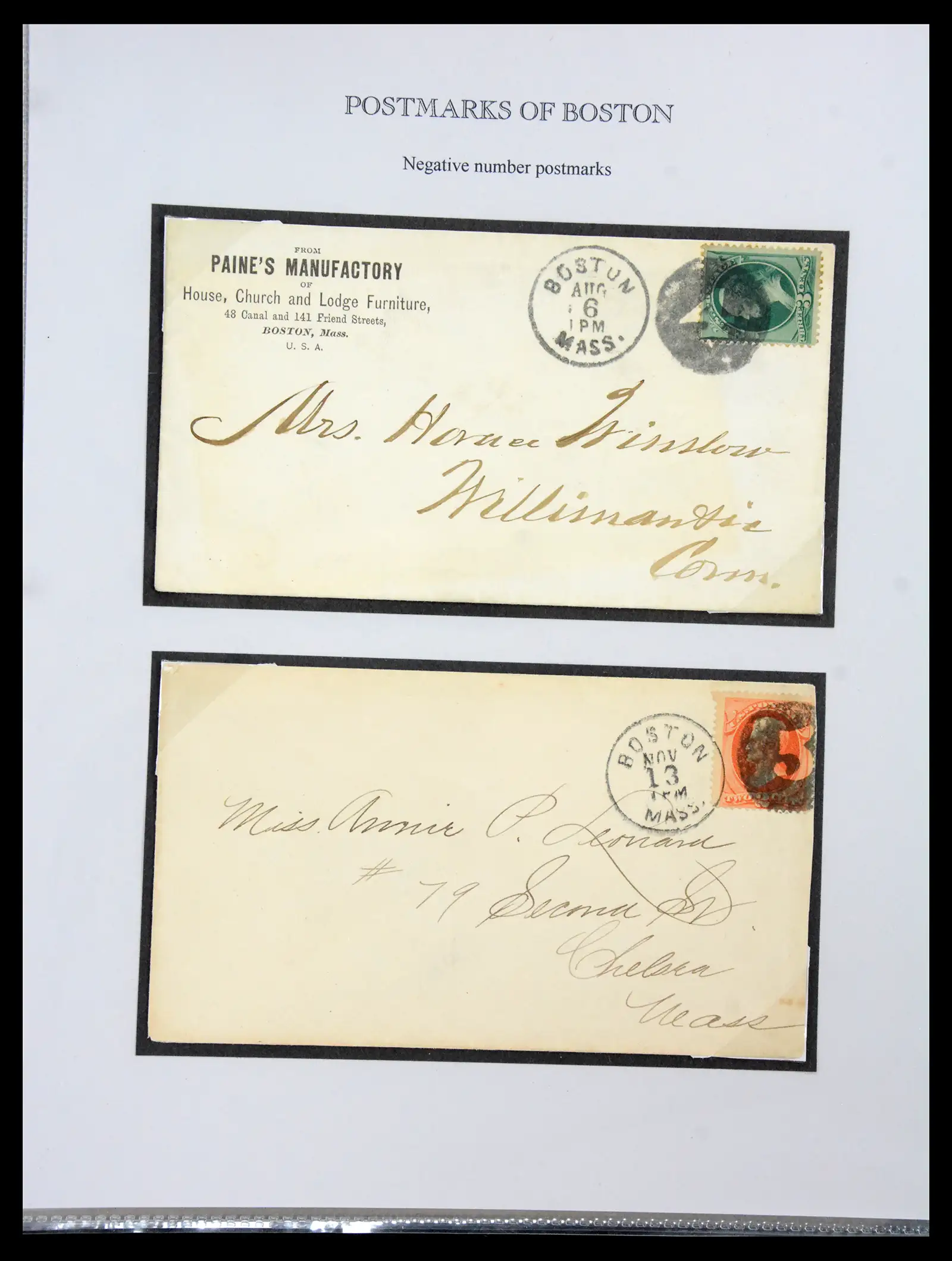 41190 0021 - Stamp collection 41190 USA cancellations 1875-1883.