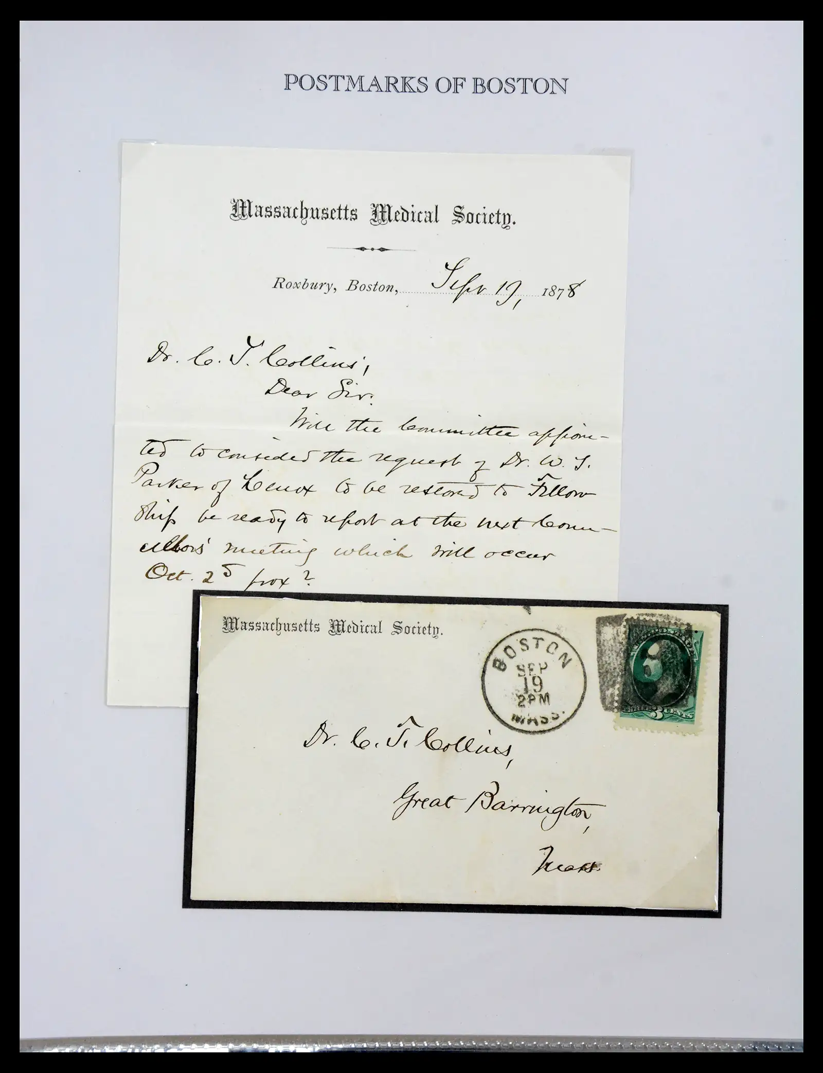 41190 0023 - Stamp collection 41190 USA cancellations 1875-1883.