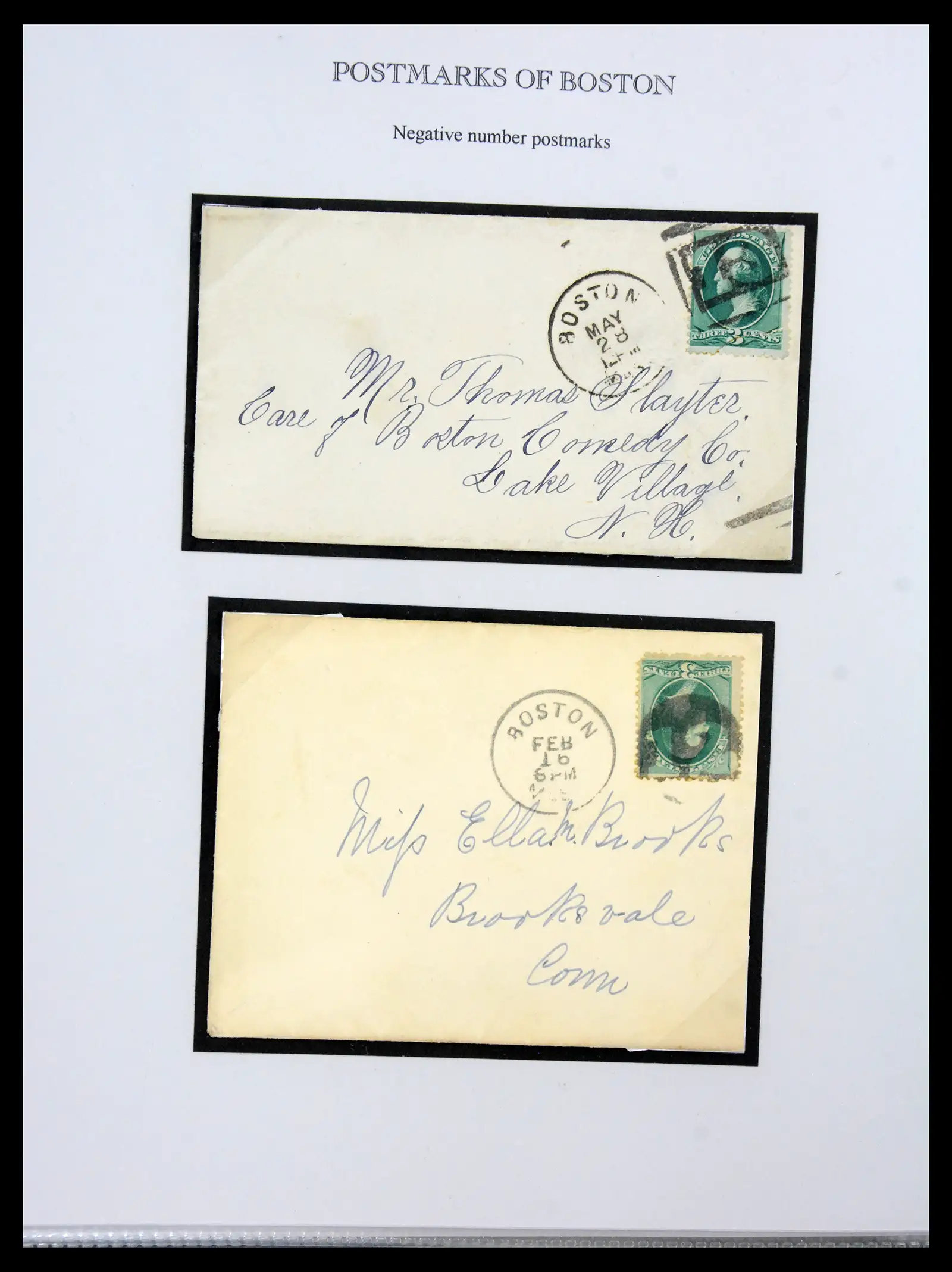 41190 0028 - Stamp collection 41190 USA cancellations 1875-1883.