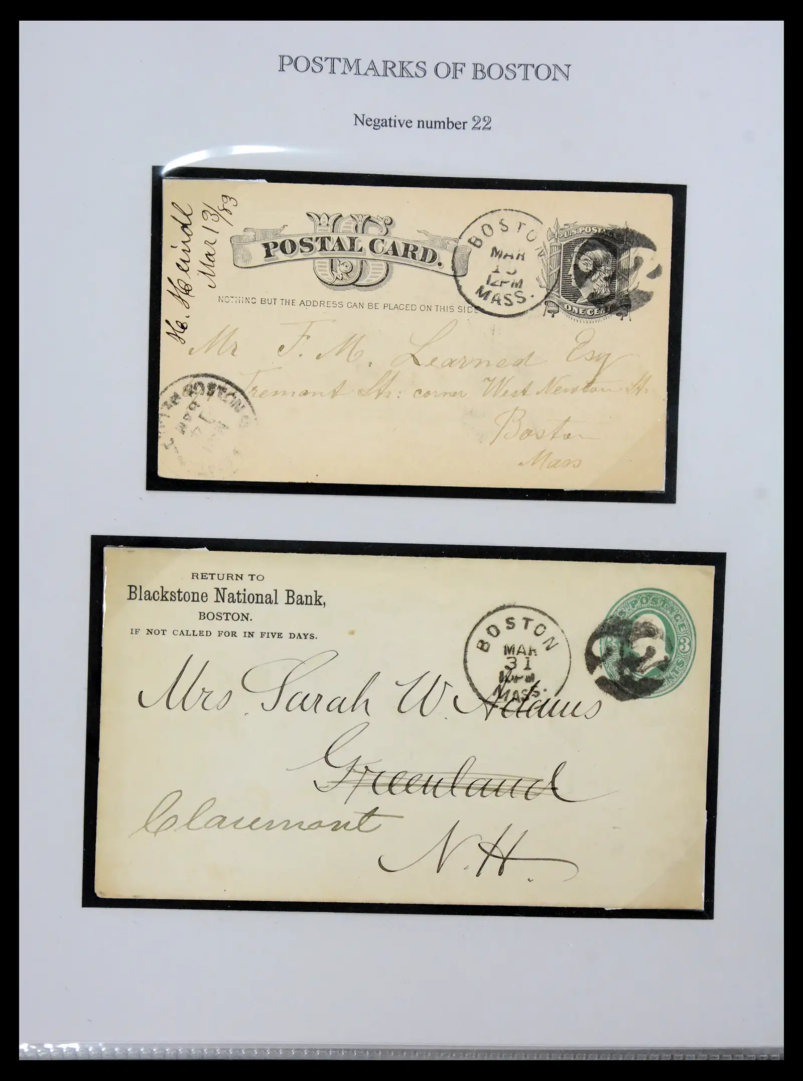 41190 0032 - Stamp collection 41190 USA cancellations 1875-1883.