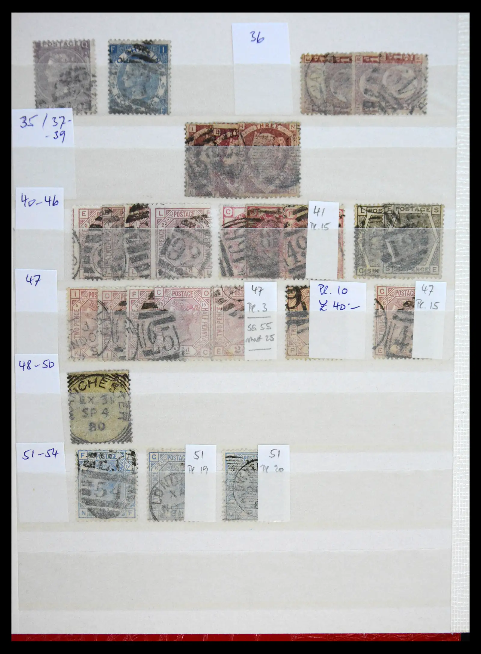 41207 0002 - Stamp collection 41207 Great Britain 1840-1937.