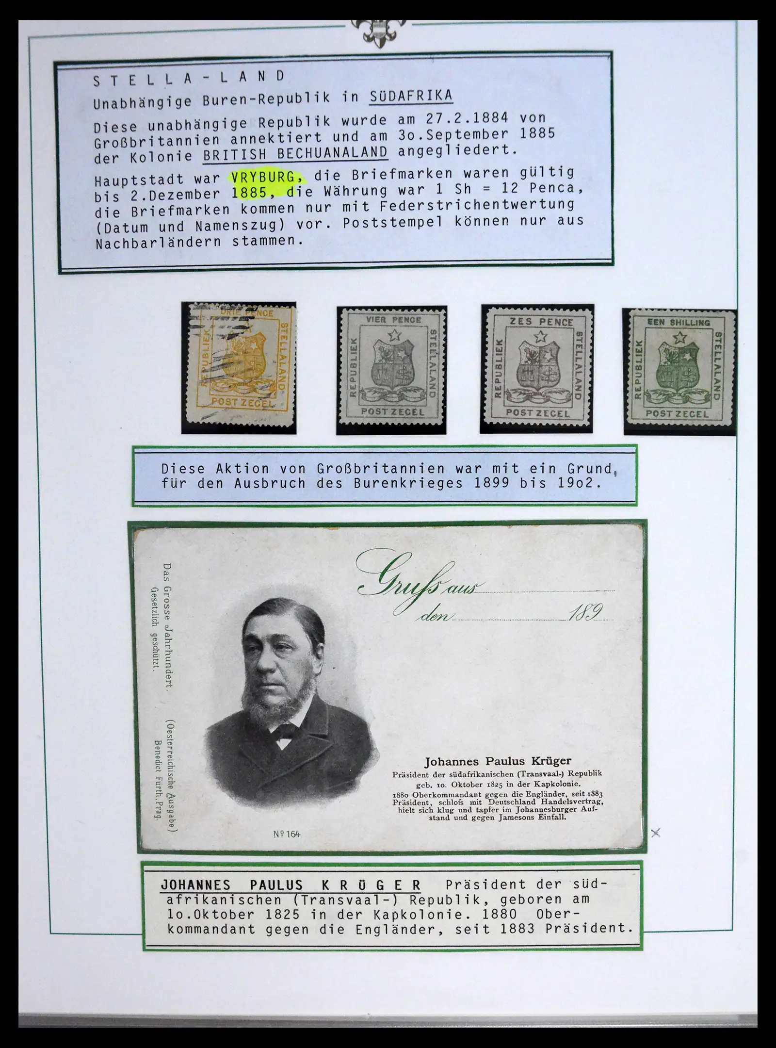 41208 0009 - Stamp collection 41208 South Africa boer war 1899-1902.