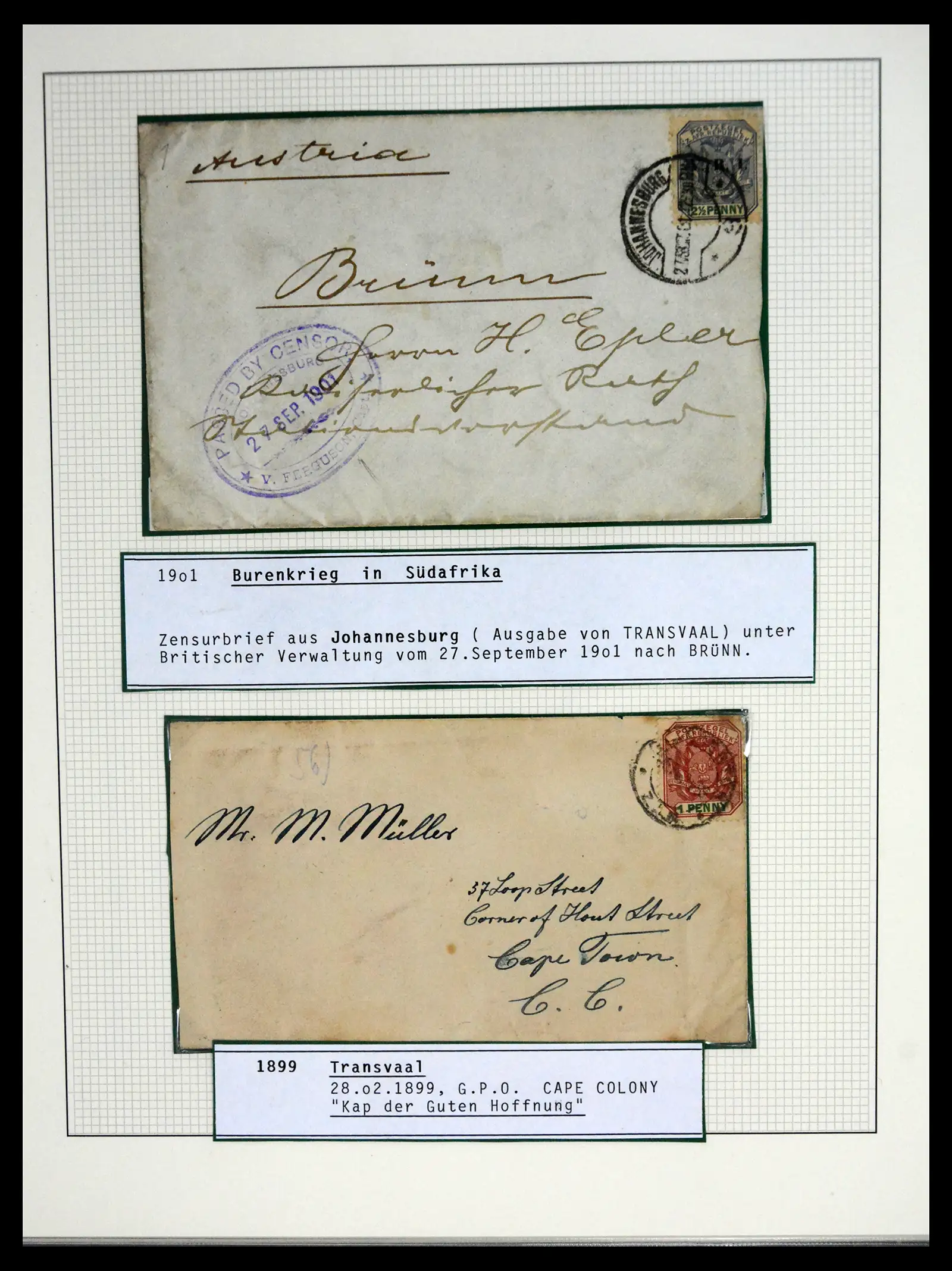 41208 0026 - Stamp collection 41208 South Africa boer war 1899-1902.