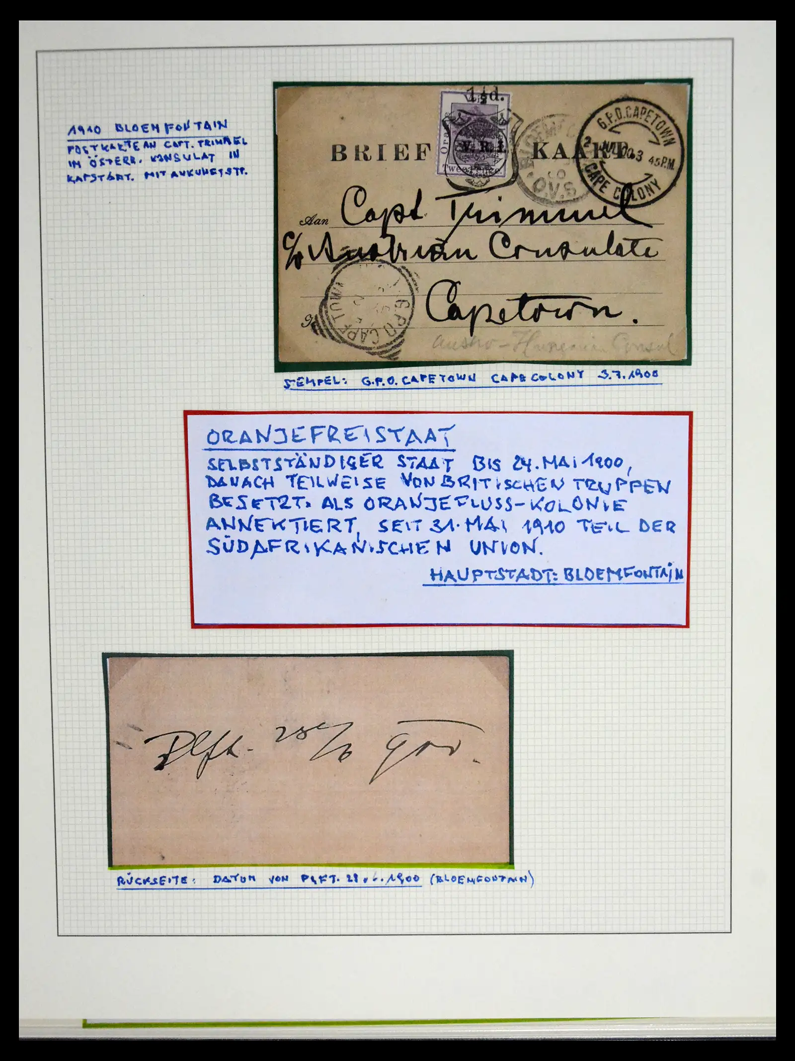 41208 0028 - Stamp collection 41208 South Africa boer war 1899-1902.