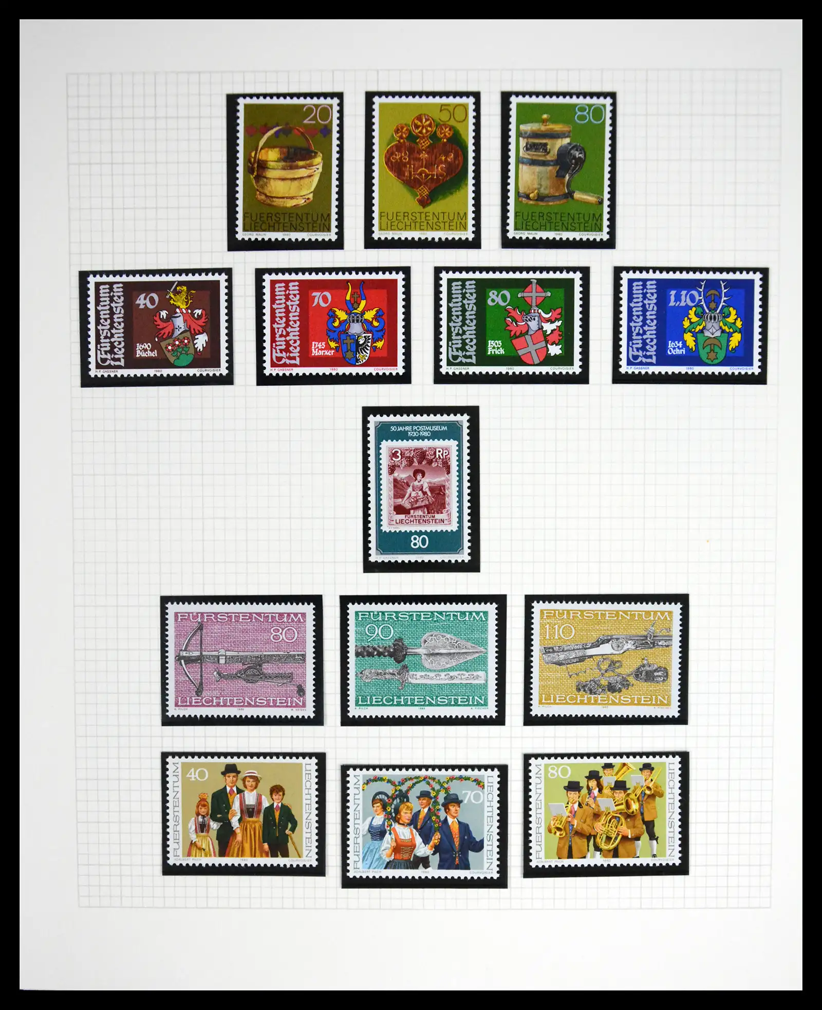 41213 0032 - Stamp collection 41213 Liechtenstein 1965-2009.