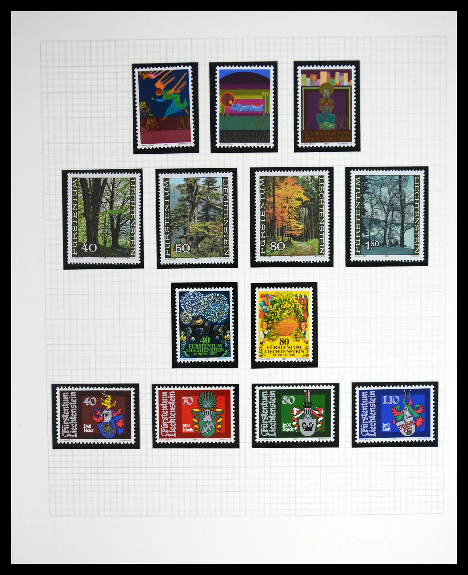 41213 0033 - Stamp collection 41213 Liechtenstein 1965-2009.