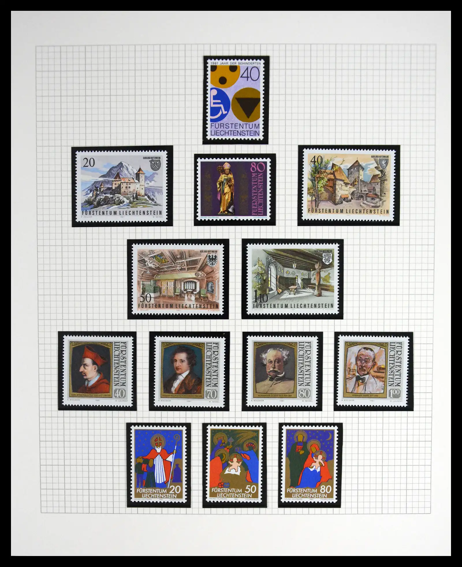 41213 0035 - Stamp collection 41213 Liechtenstein 1965-2009.