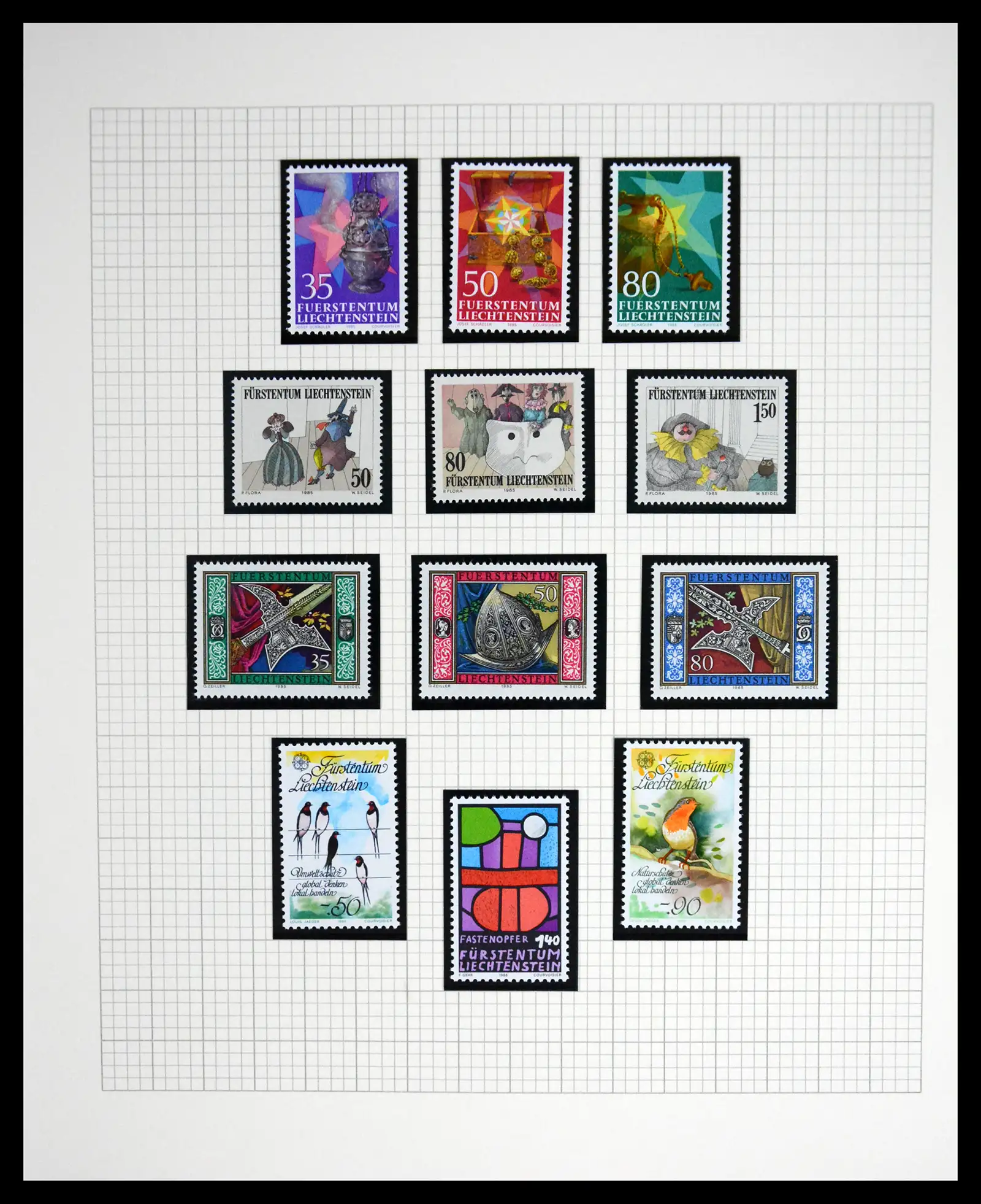 41213 0044 - Stamp collection 41213 Liechtenstein 1965-2009.